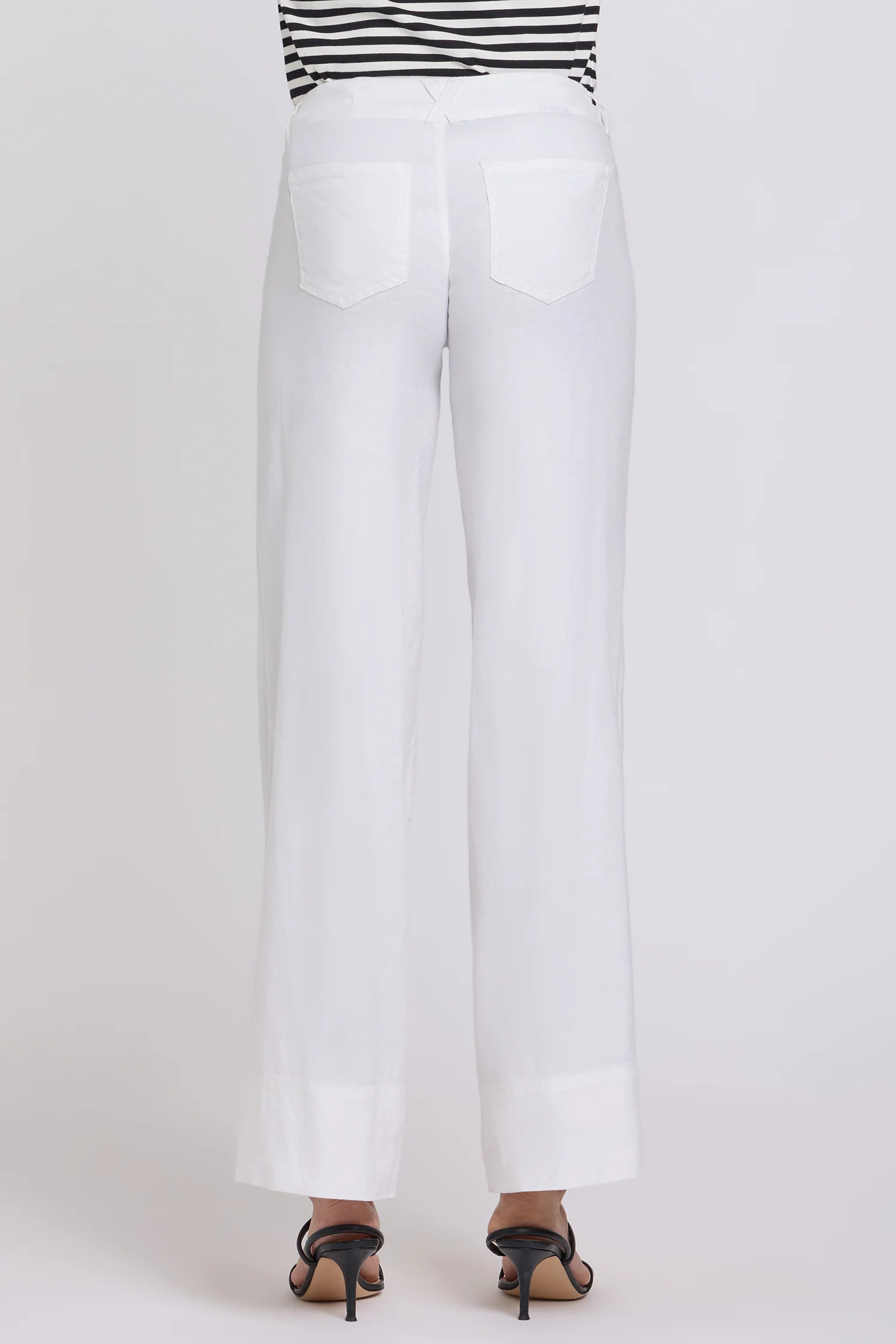 5 Pocket Wide Leg Trouser Pants - Optic White - Image 6