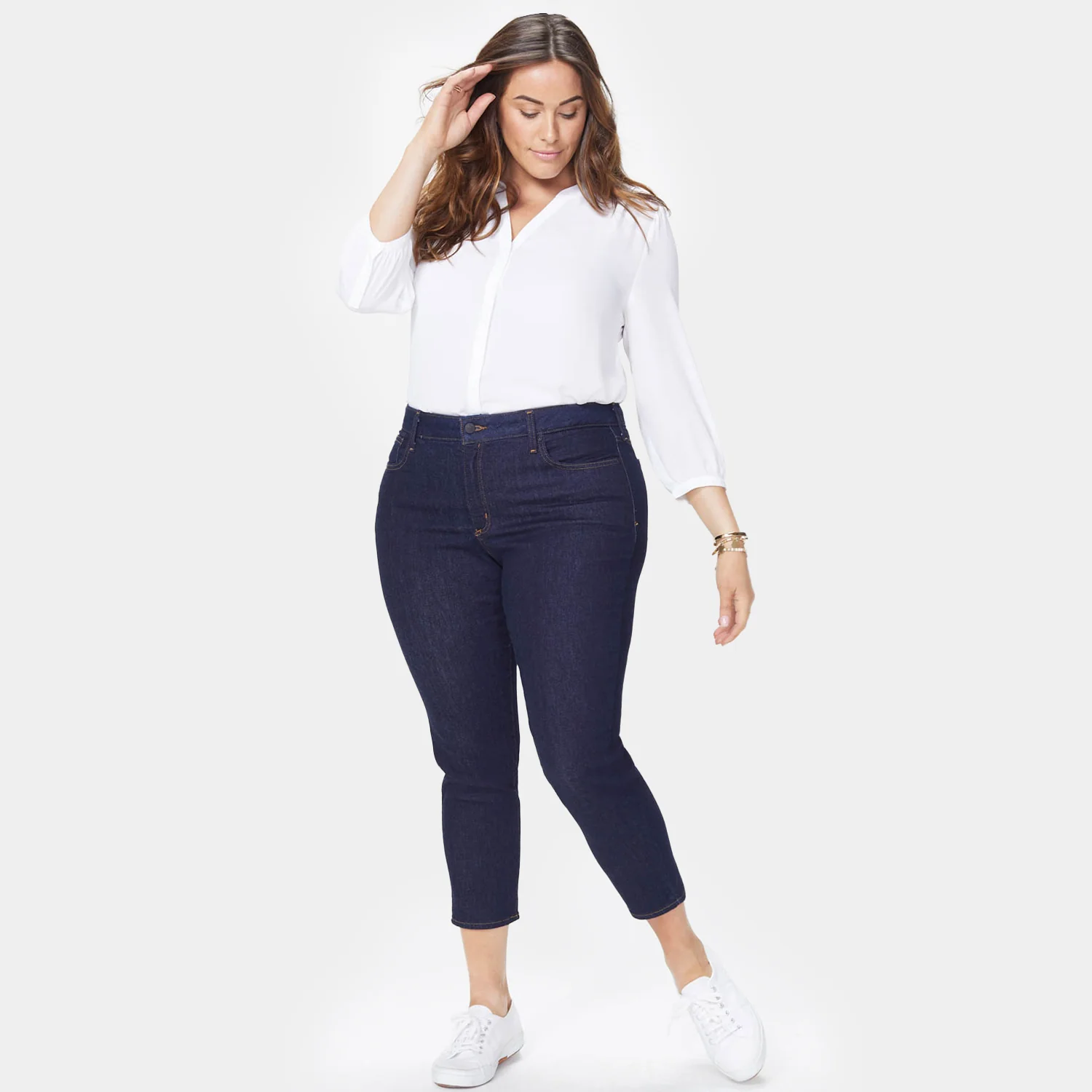 Alina Skinny Ankle Jeans In Plus Size - Rinse - Image 4