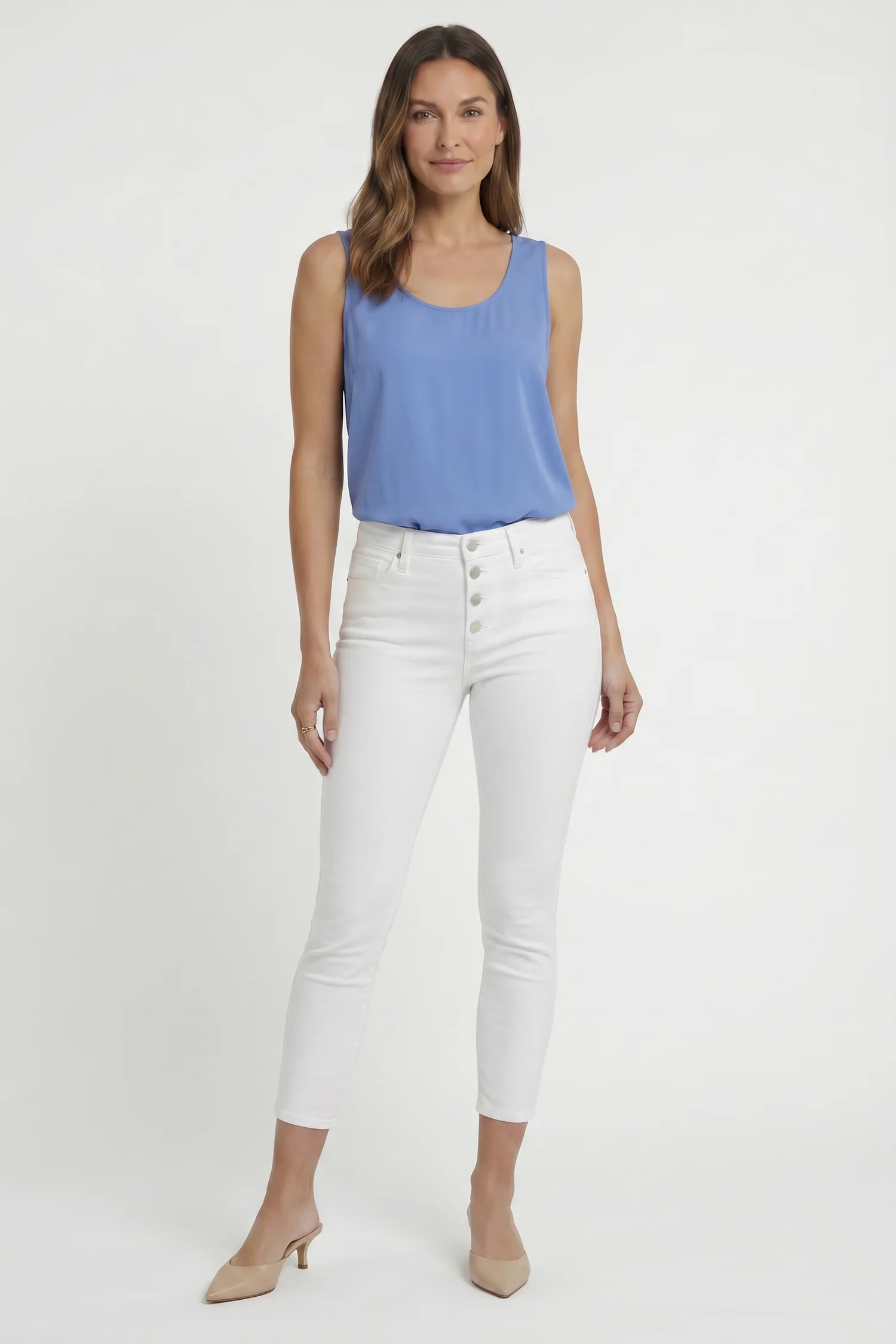 Ami Skinny Ankle Jeans - Optic White
