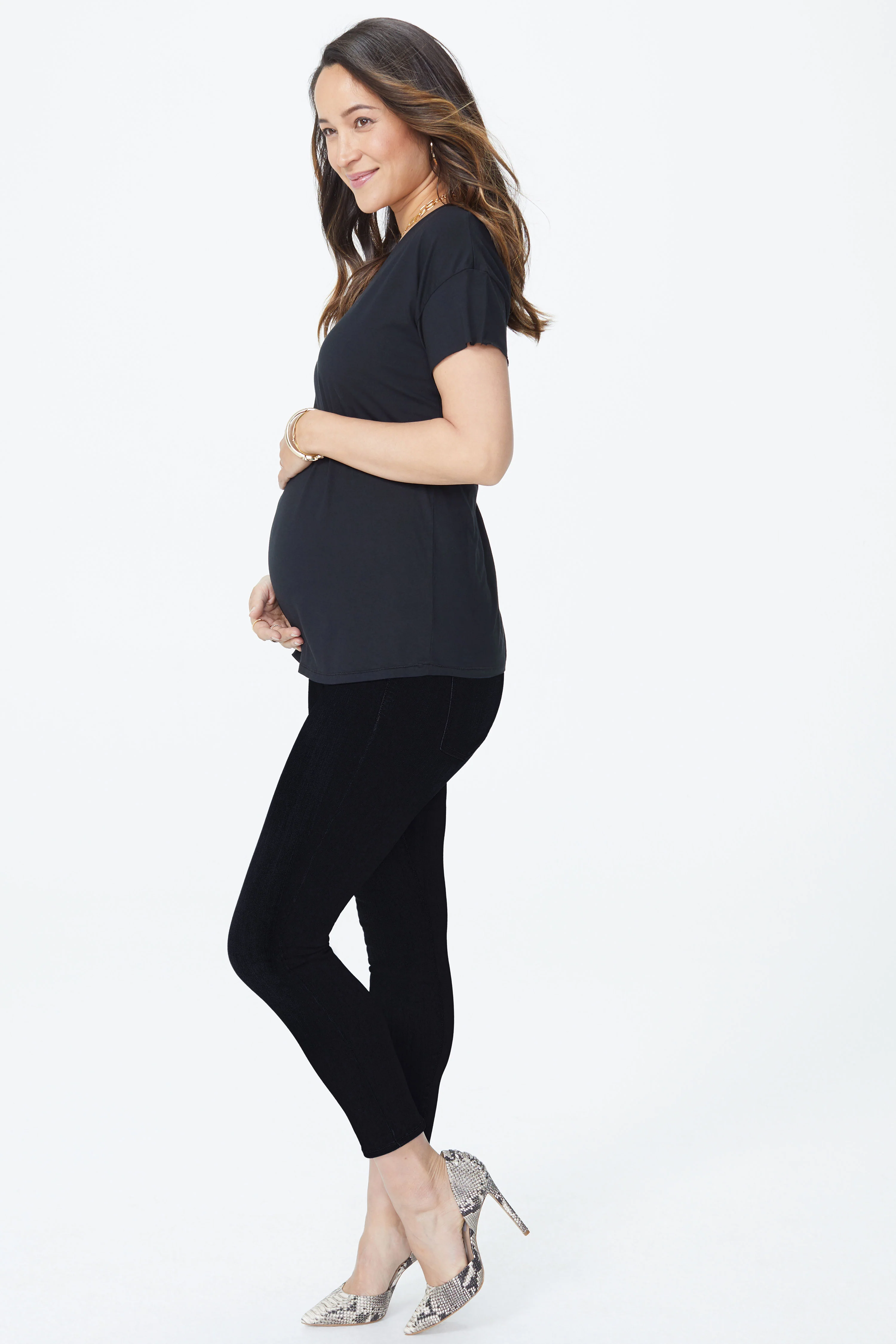 Ami Skinny Ankle Maternity Jeans - Black - Image 2