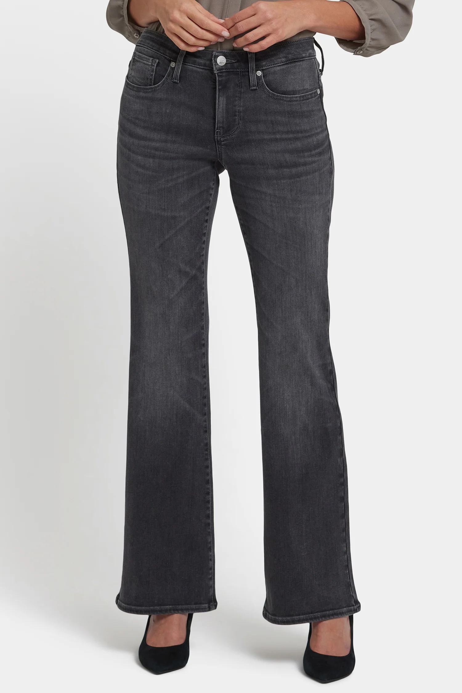 Ava Flared Jeans - Gloomy Marais - Image 5