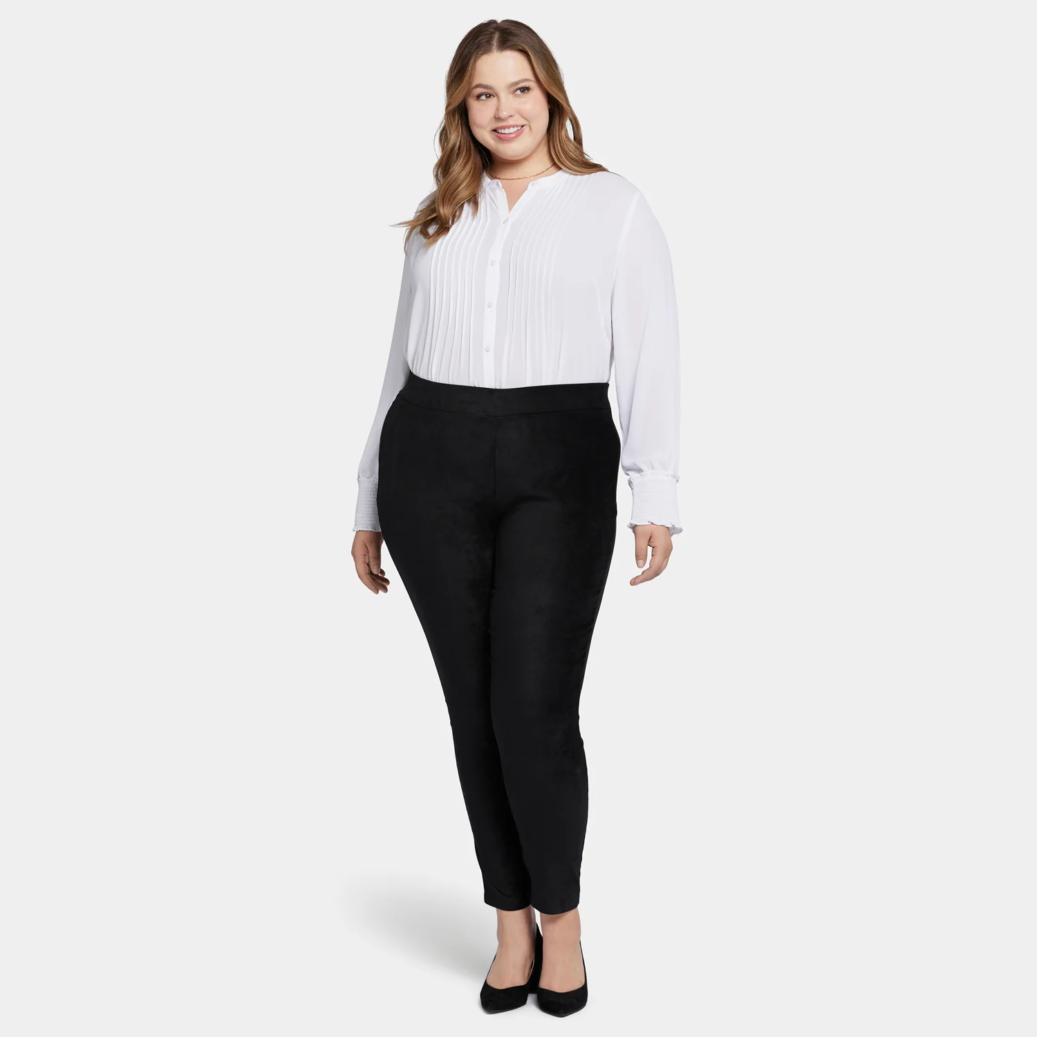 Basic Legging Pants In Plus Size - Black - Image 7