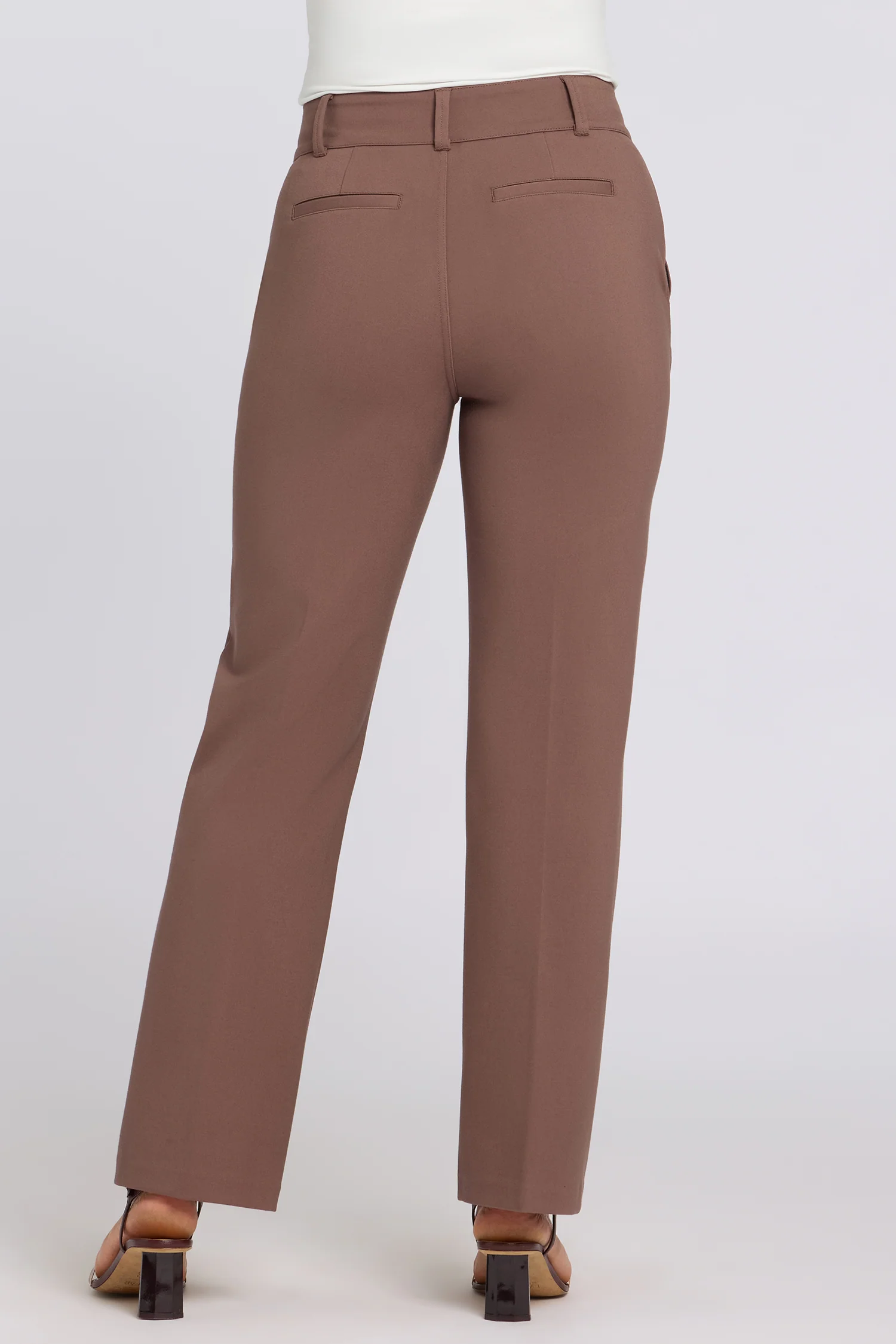 Bella Trouser Pants - Deep Taupe - Image 3