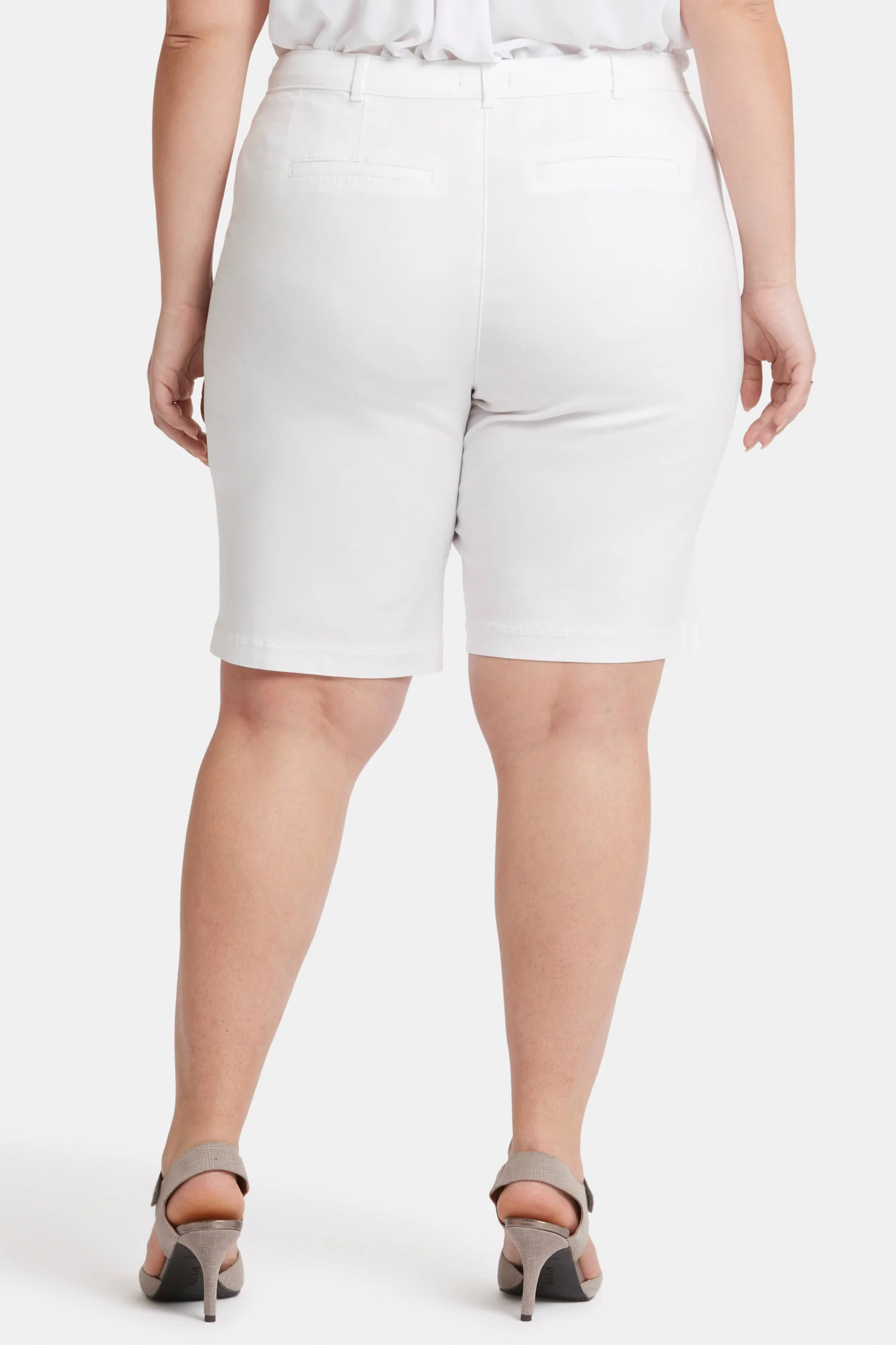 Bermuda Shorts In Plus Size - Optic White - Image 2