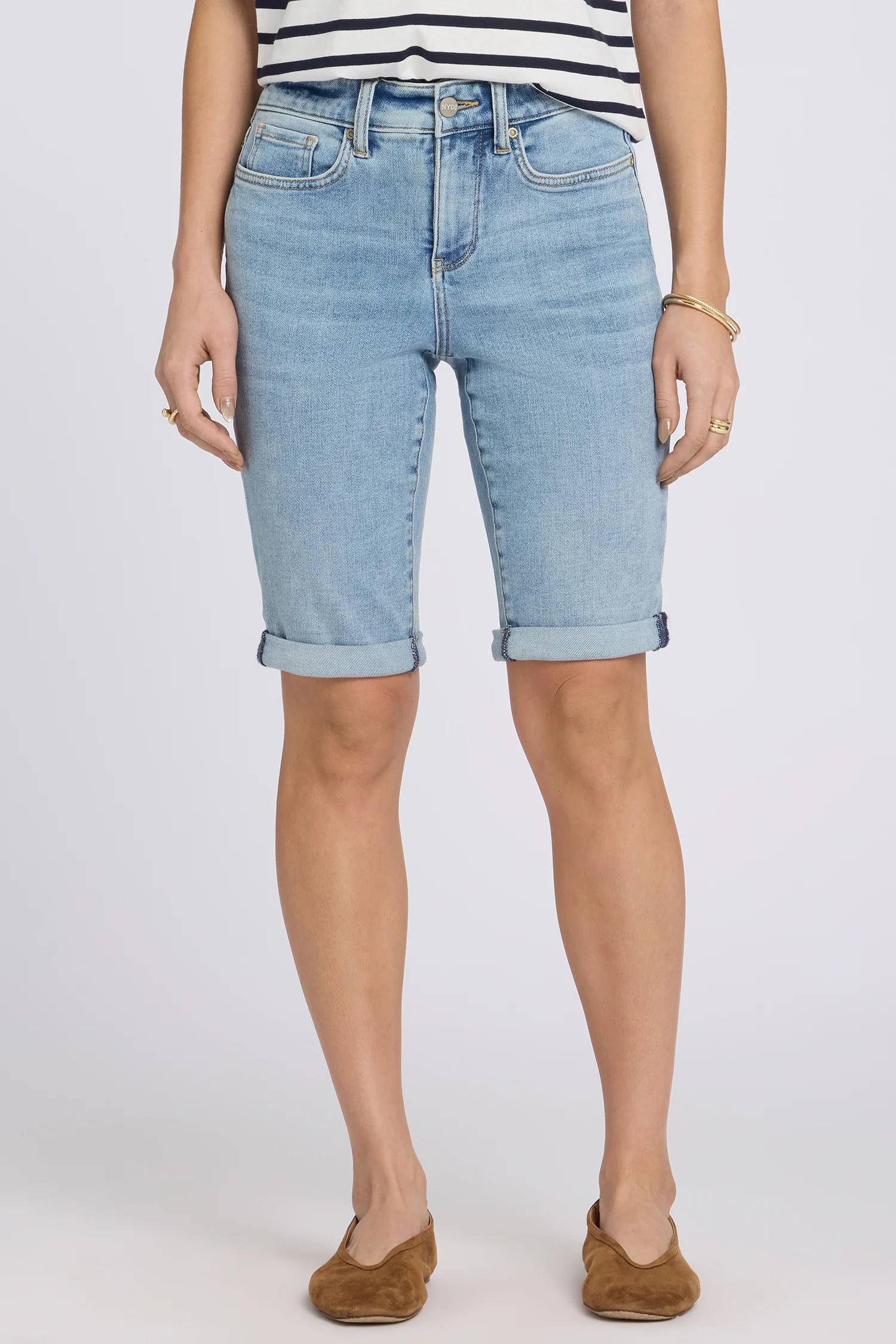 Briella 11 Inch Denim Shorts - Mist Springs - Image 4