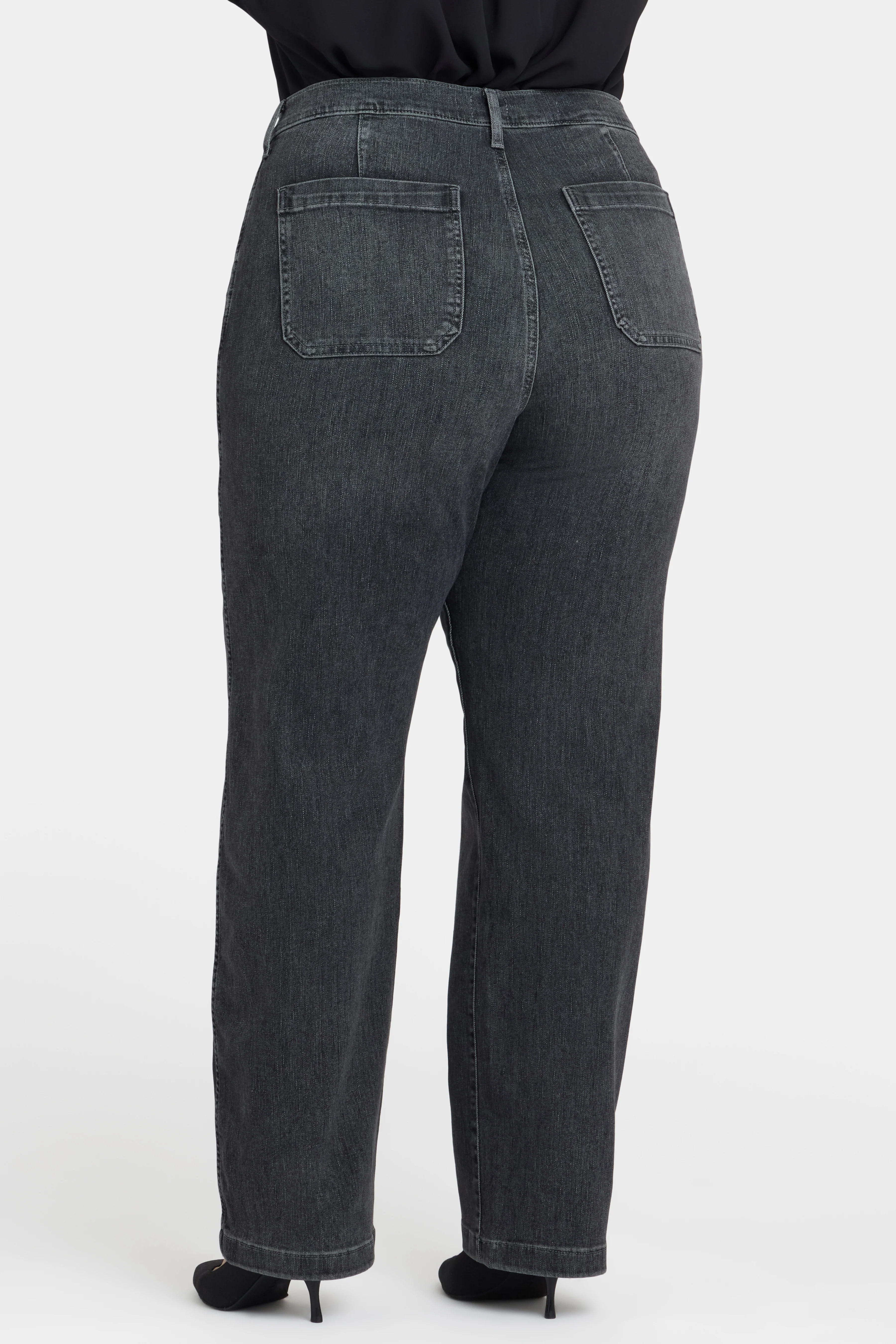 Brooke Loose Straight Jeans In Plus Size - Vintage Noir - Image 3