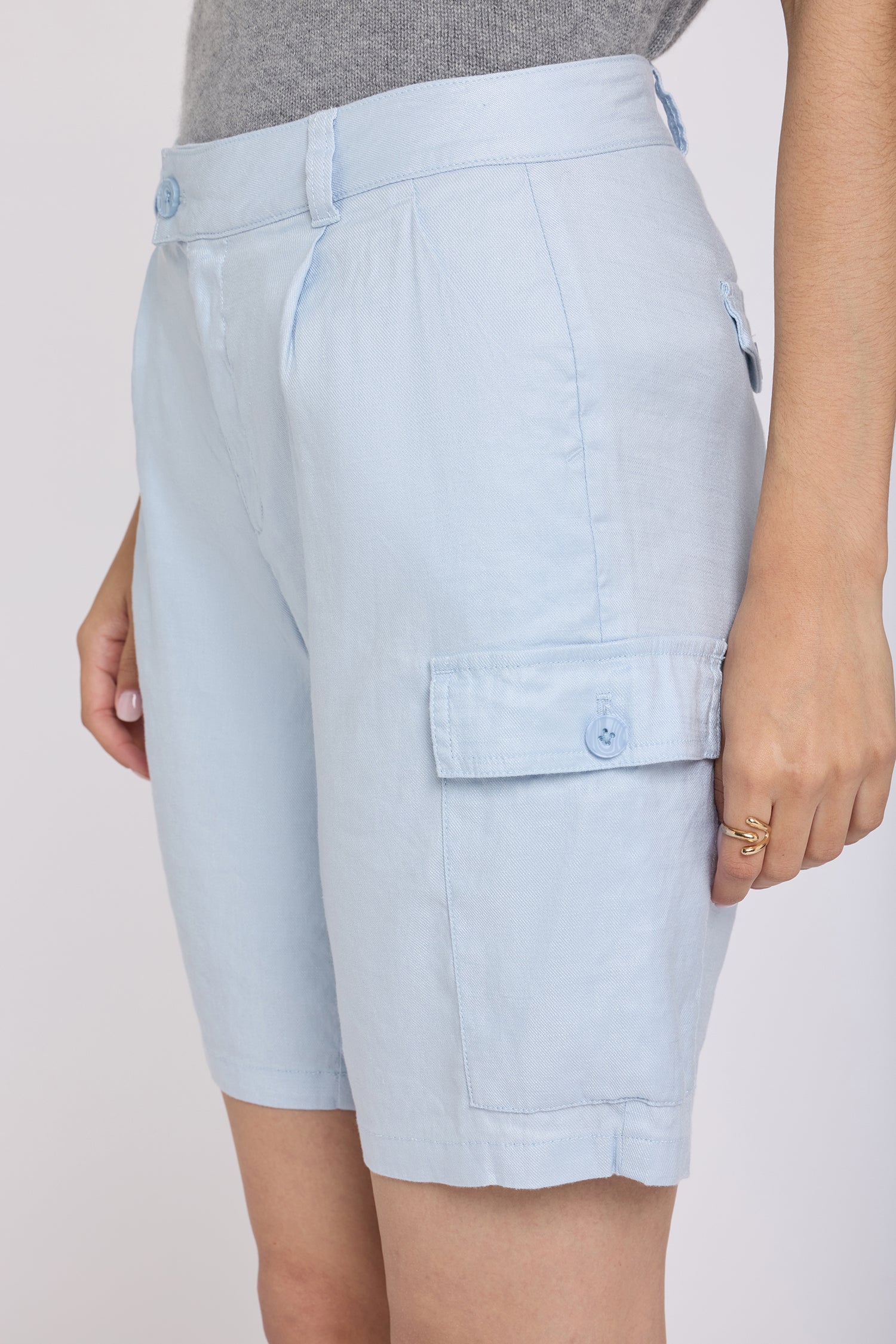 Cargo Bermuda Shorts - Blue Clover - Image 2