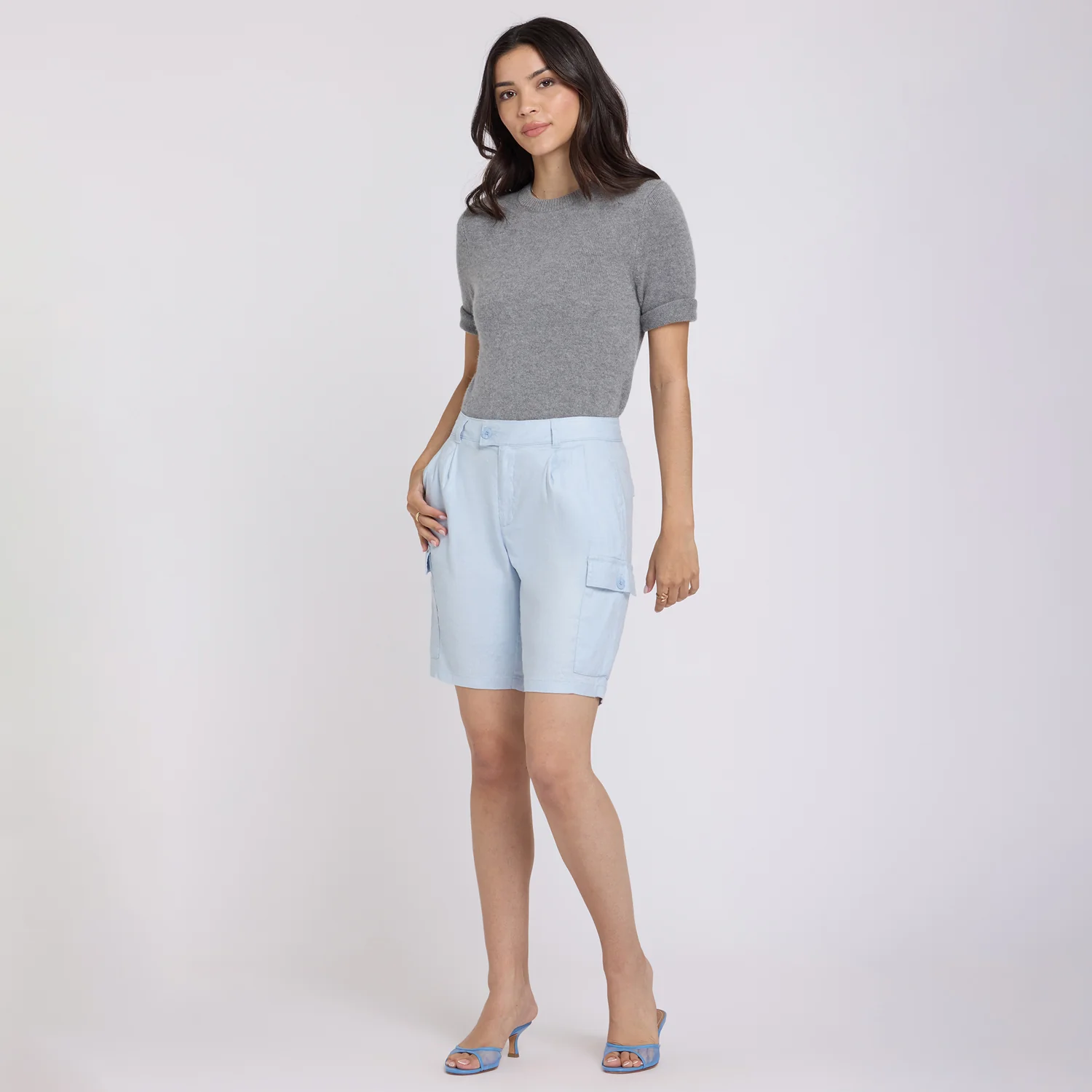 Cargo Bermuda Shorts - Blue Clover - Image 6