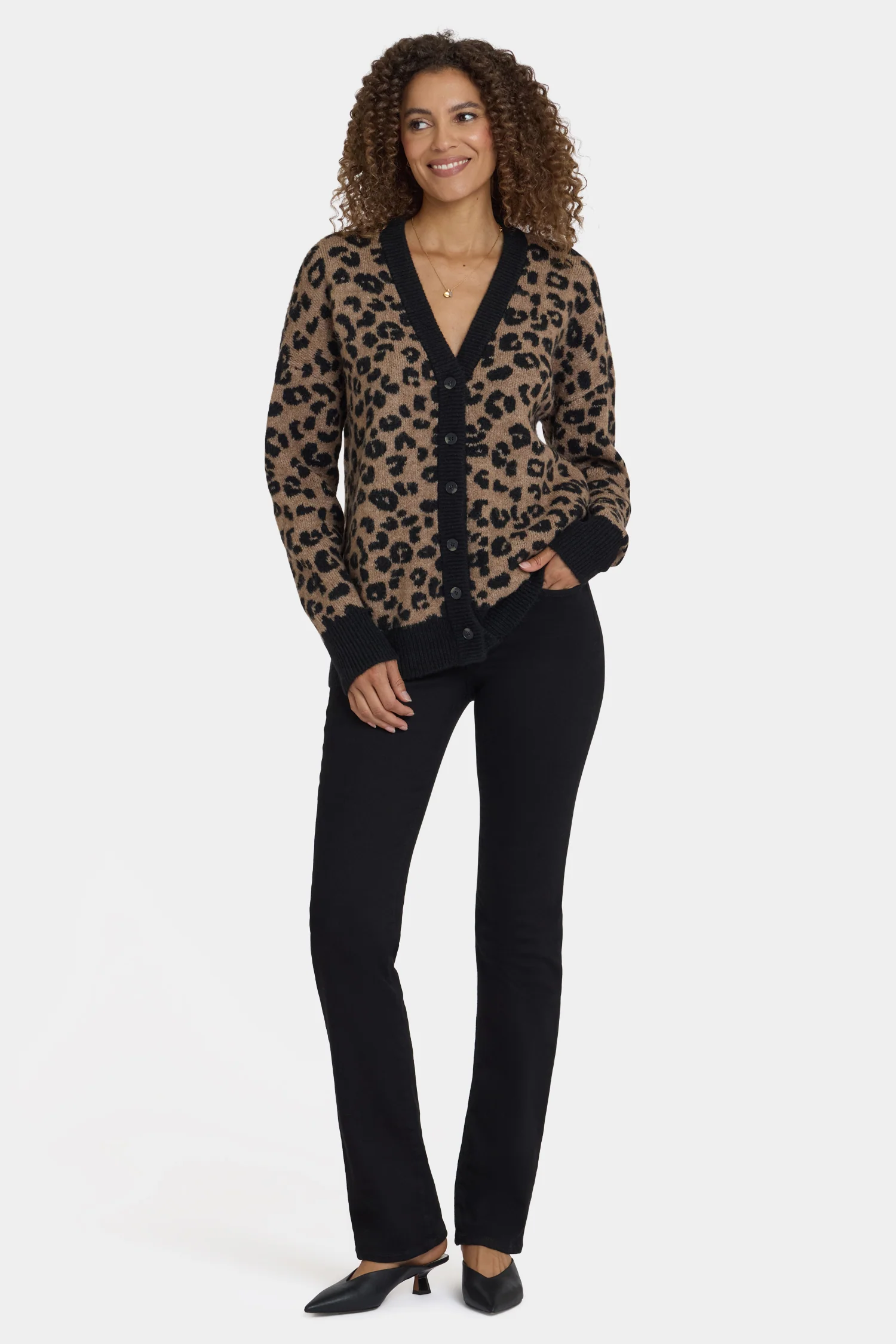 Cheetah Cardigan - Black Combo - Image 5