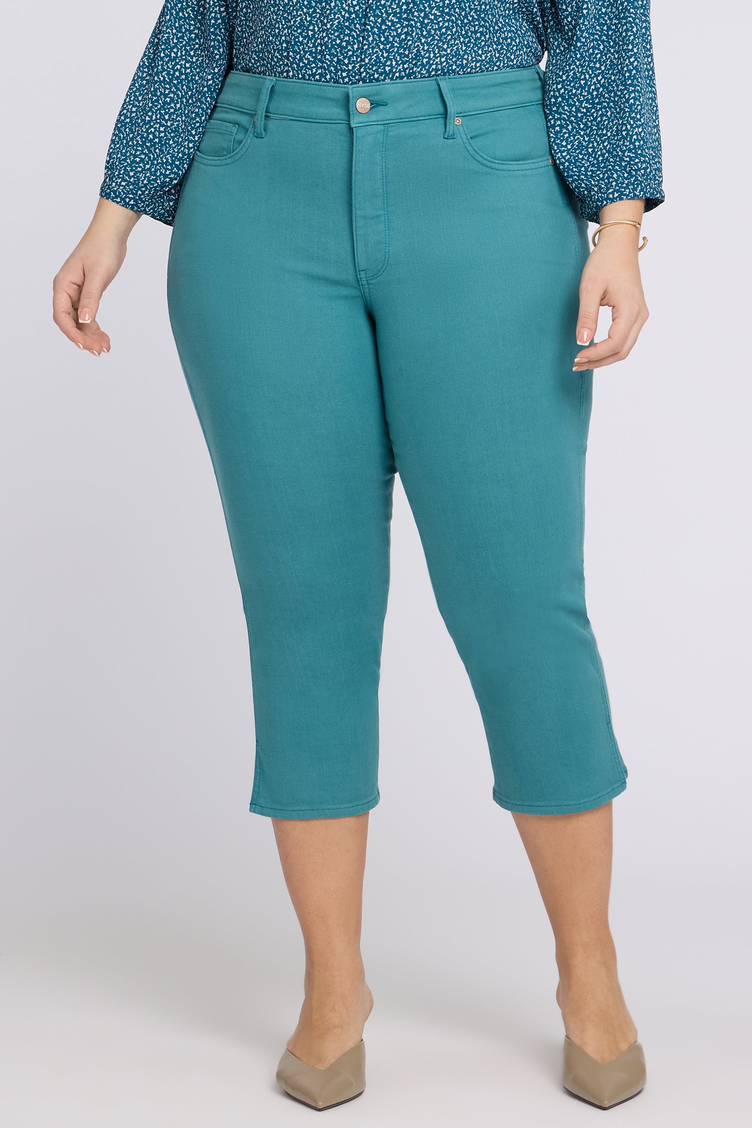 Chloe Capri Jeans In Plus Size - Harbor Blue - Image 5