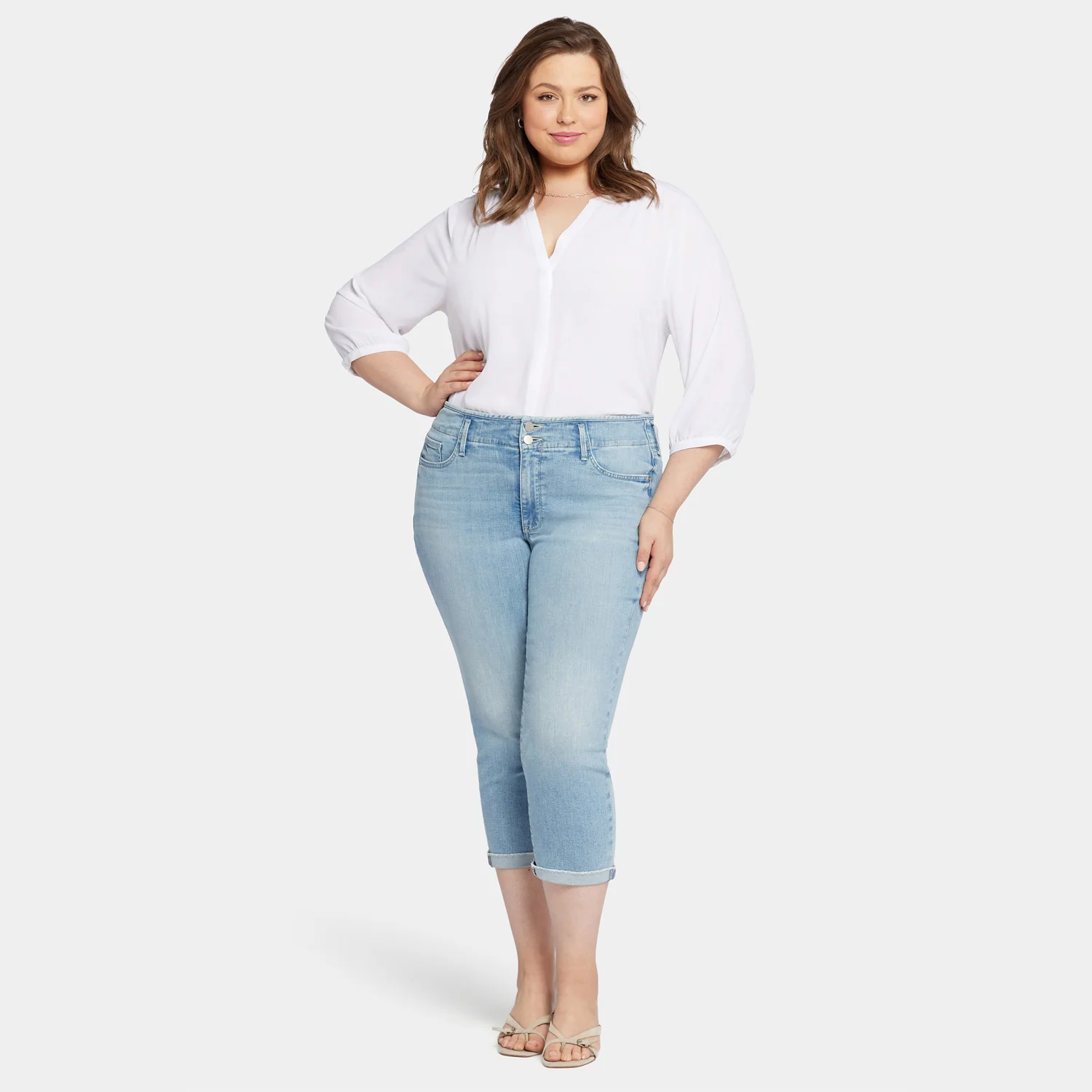 Chloe Capri Jeans In Plus Size - Promise - Image 7