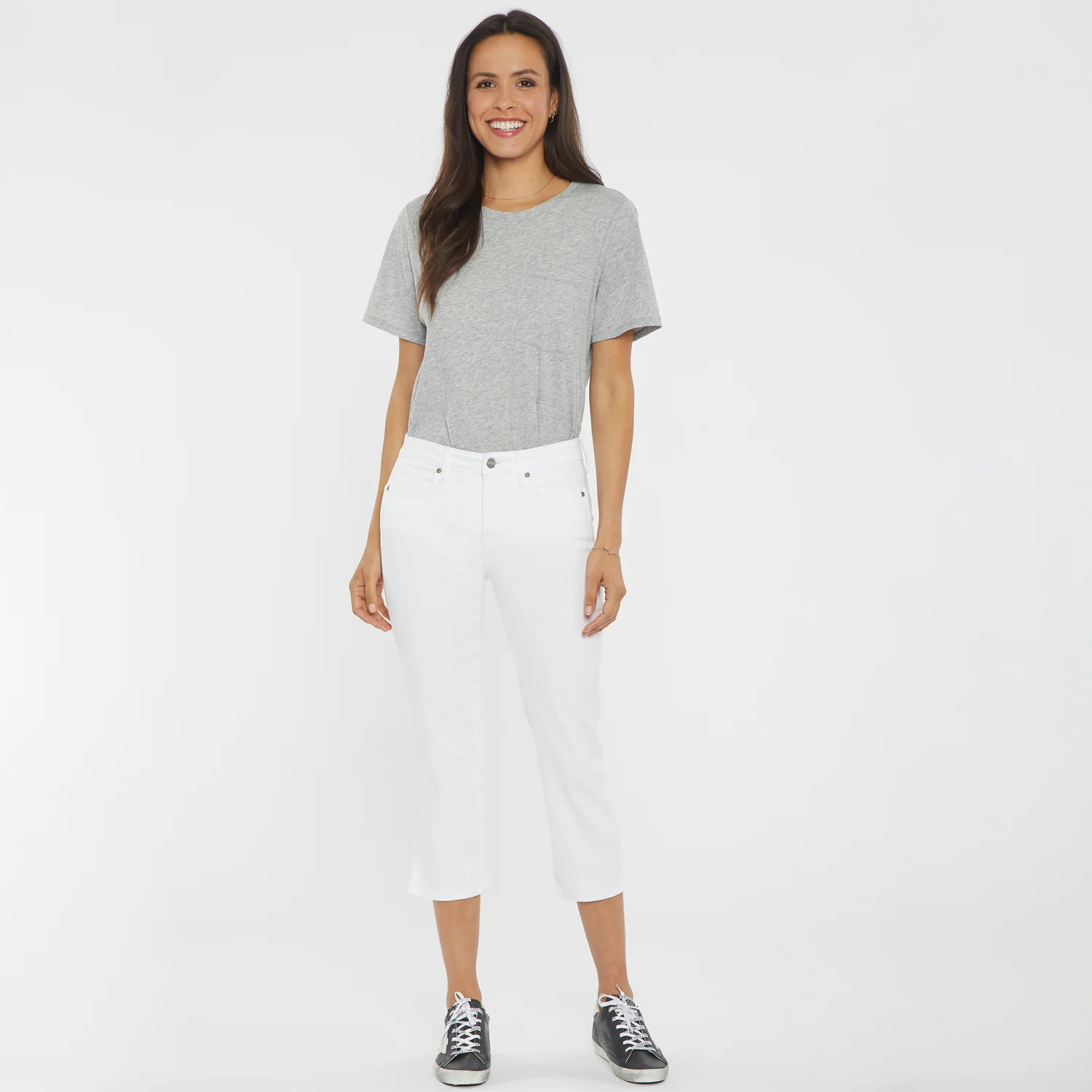 Chloe Capri Jeans - Optic White - Image 7
