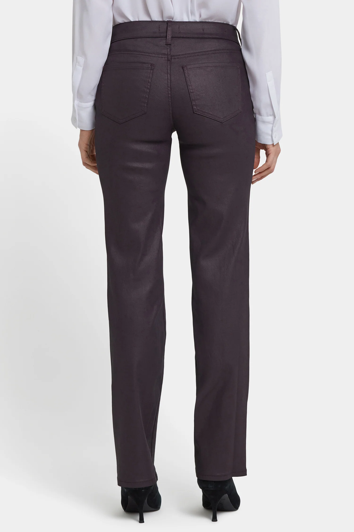 Coated Marilyn Straight Jeans - Fig Coated - Image 3