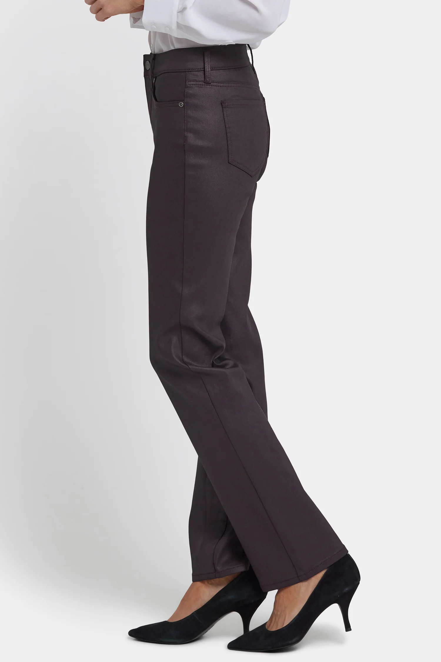Coated Marilyn Straight Jeans - Fig Coated - Image 4