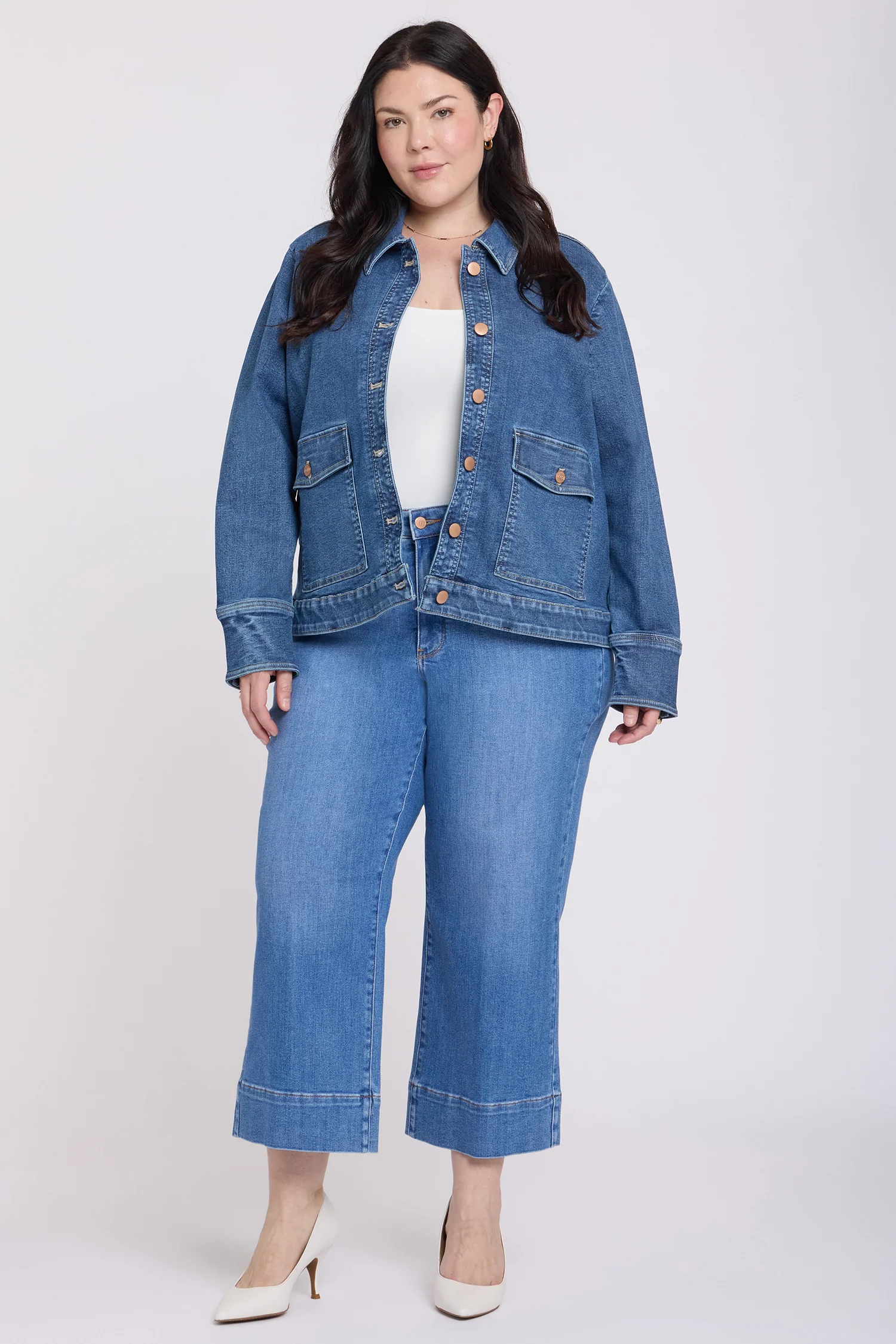 Denim Jacket In Plus Size - Salton - Image 4