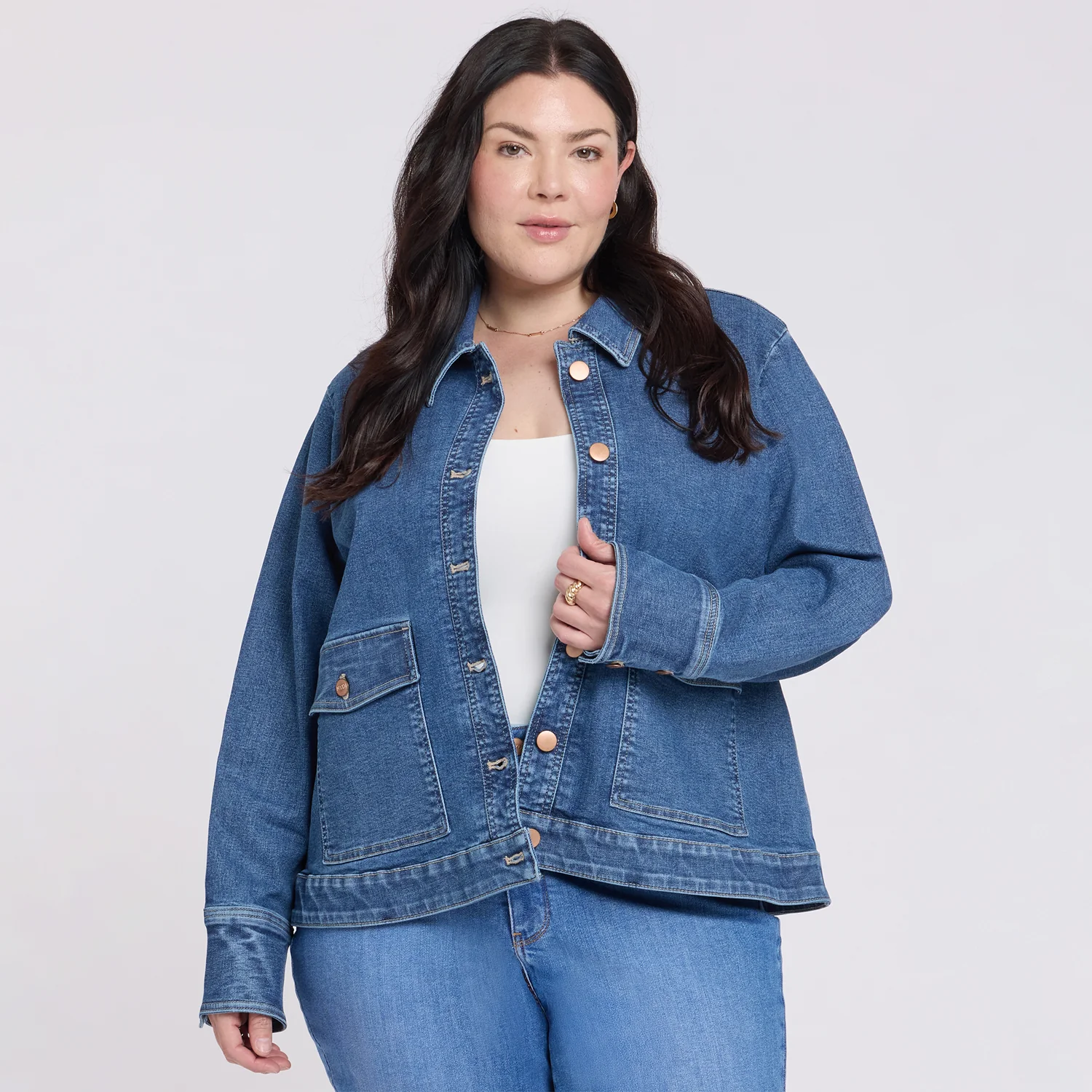 Denim Jacket In Plus Size - Salton - Image 7