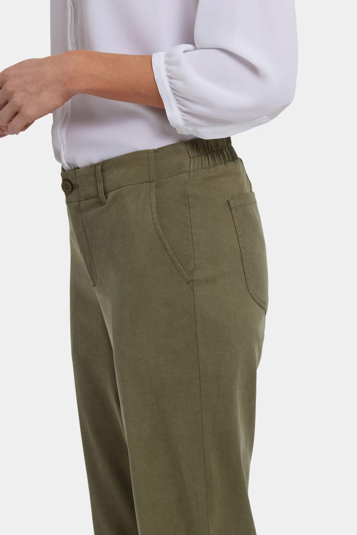 Easy-Fit Ankle Trouser Pants - Bay Leaf - Image 2
