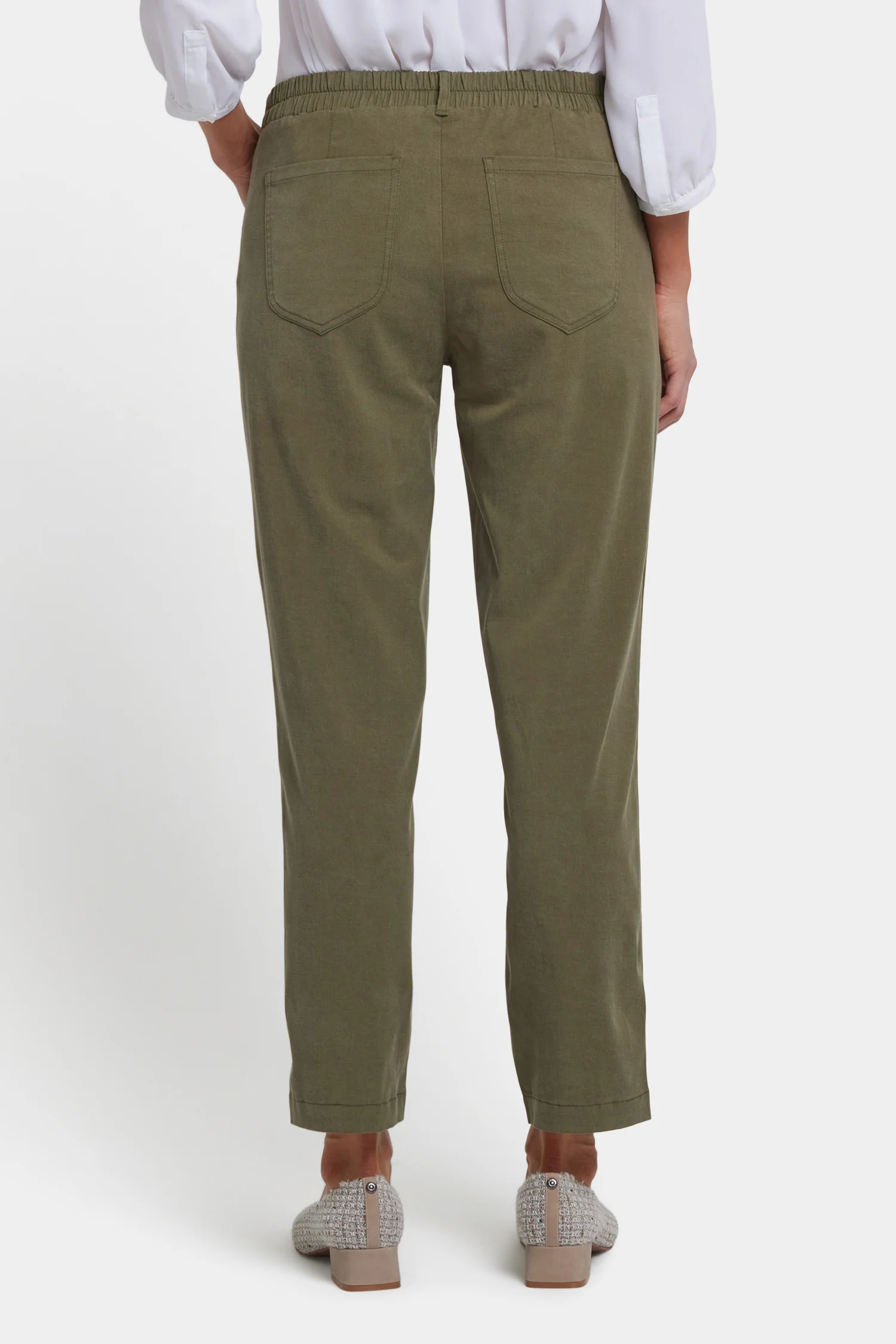 Easy-Fit Ankle Trouser Pants - Bay Leaf - Image 3