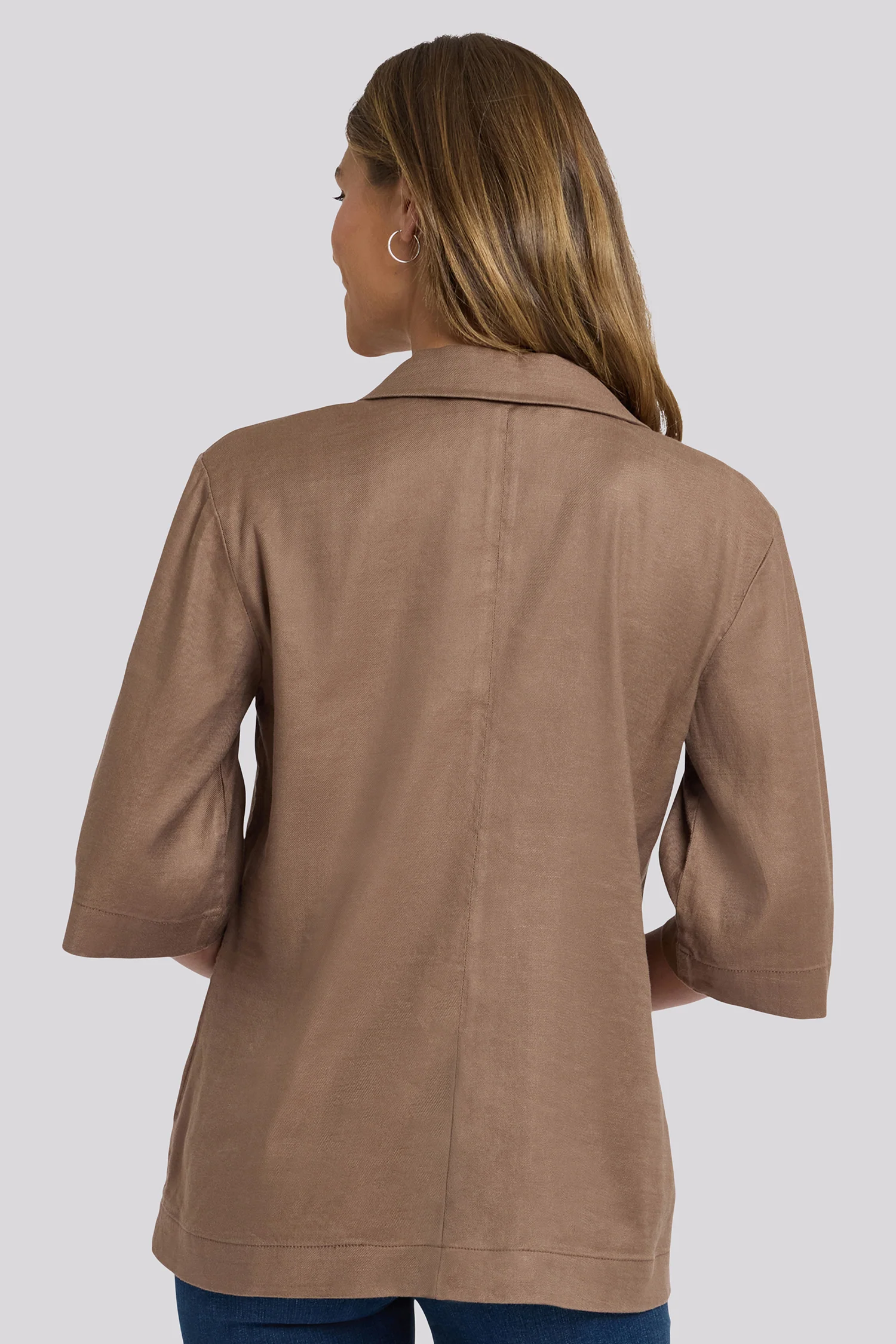 Elbow Sleeve Blazer - Toasted Coconut - Image 2