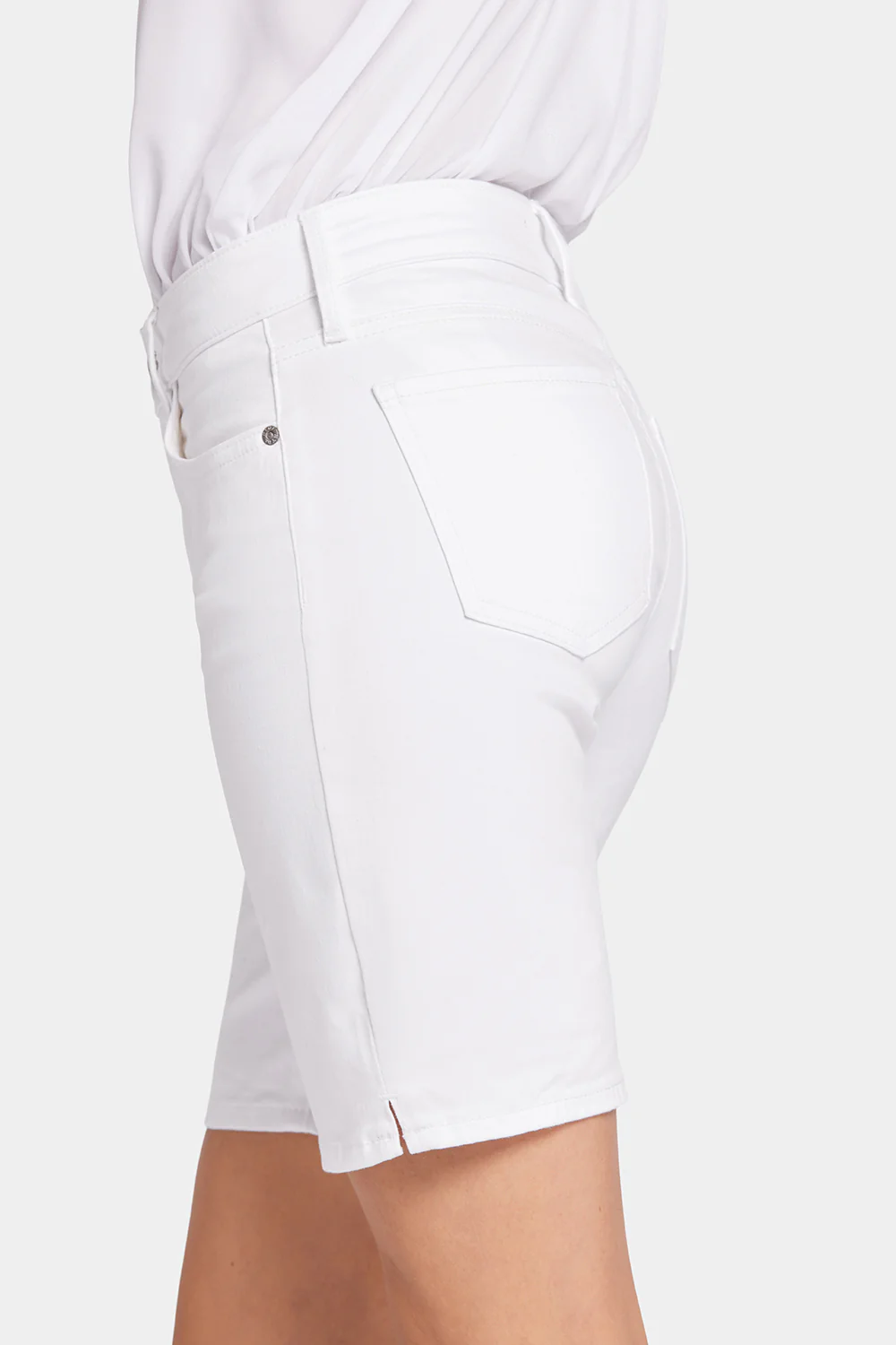 Ella Denim Shorts - Optic White - Image 4