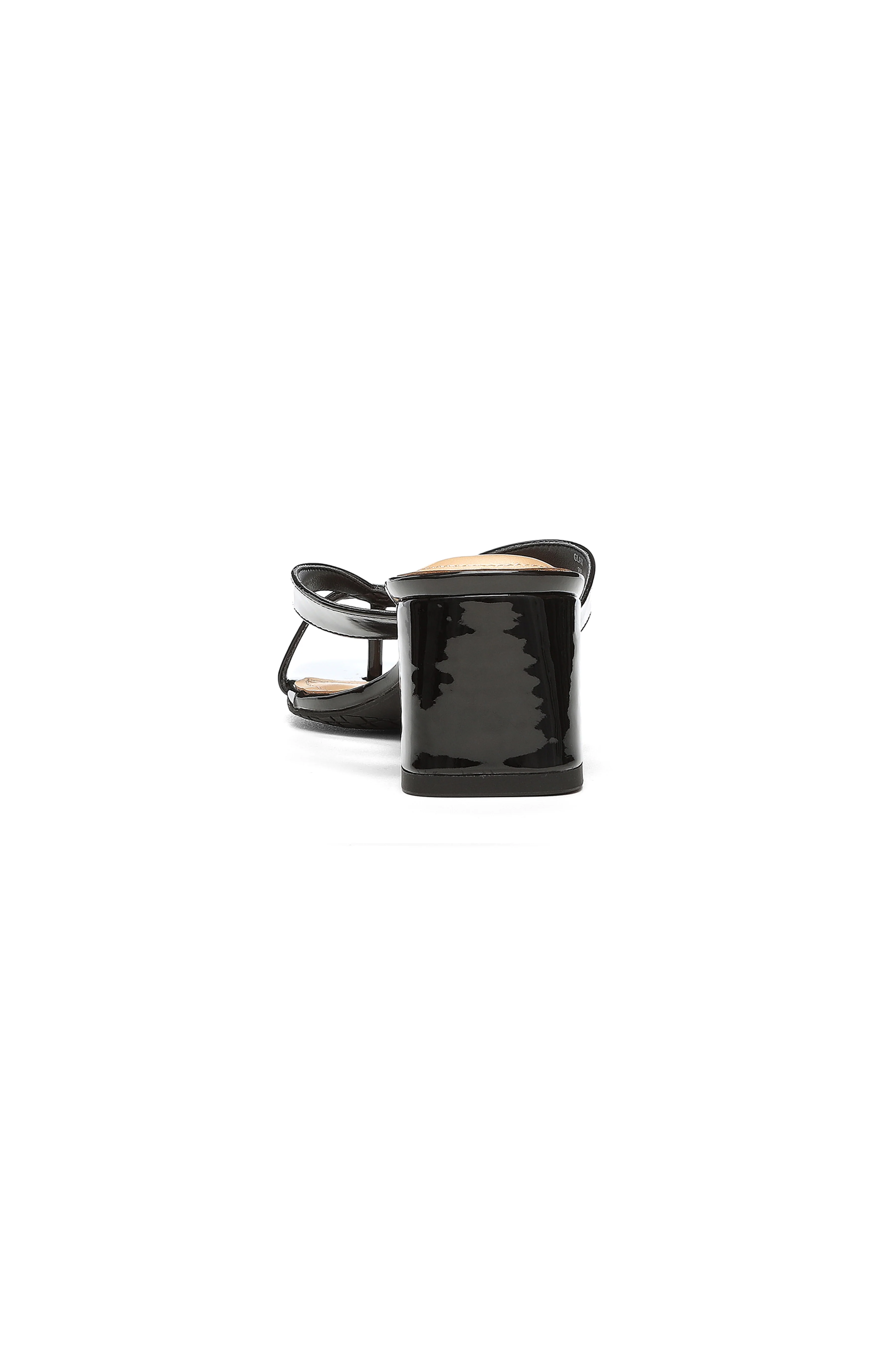 Glam Block Heel Sandals - Black - Image 3