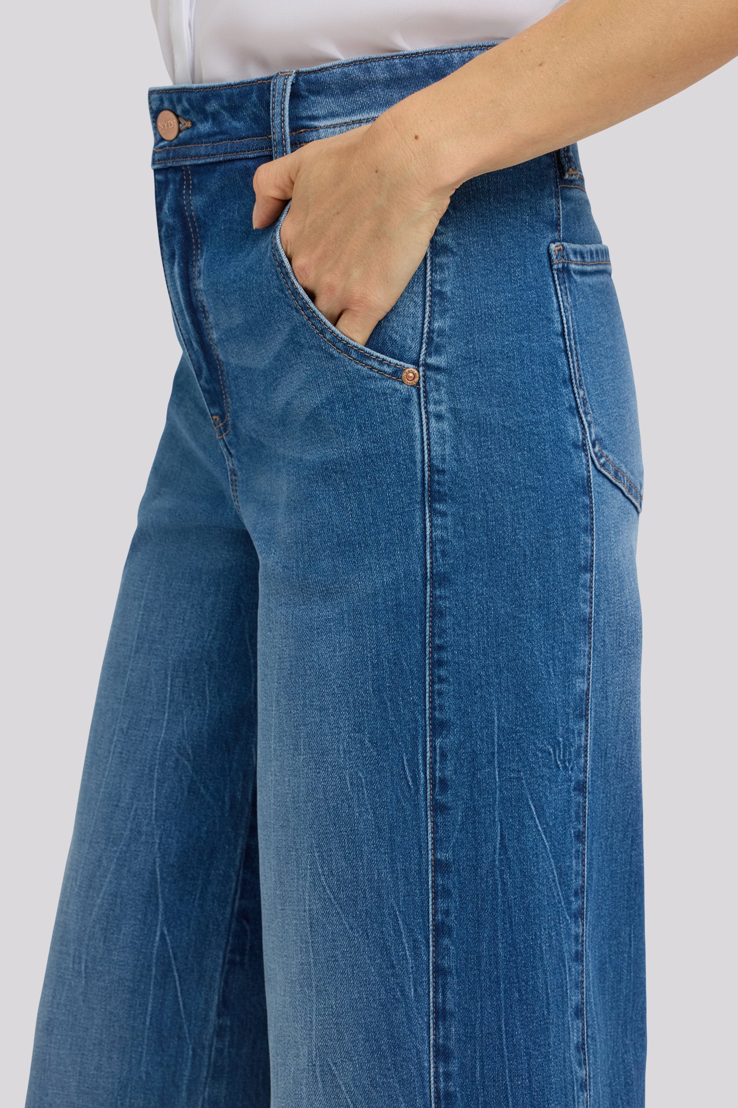 Gracie Wide Leg Jeans - Wild River - Image 6