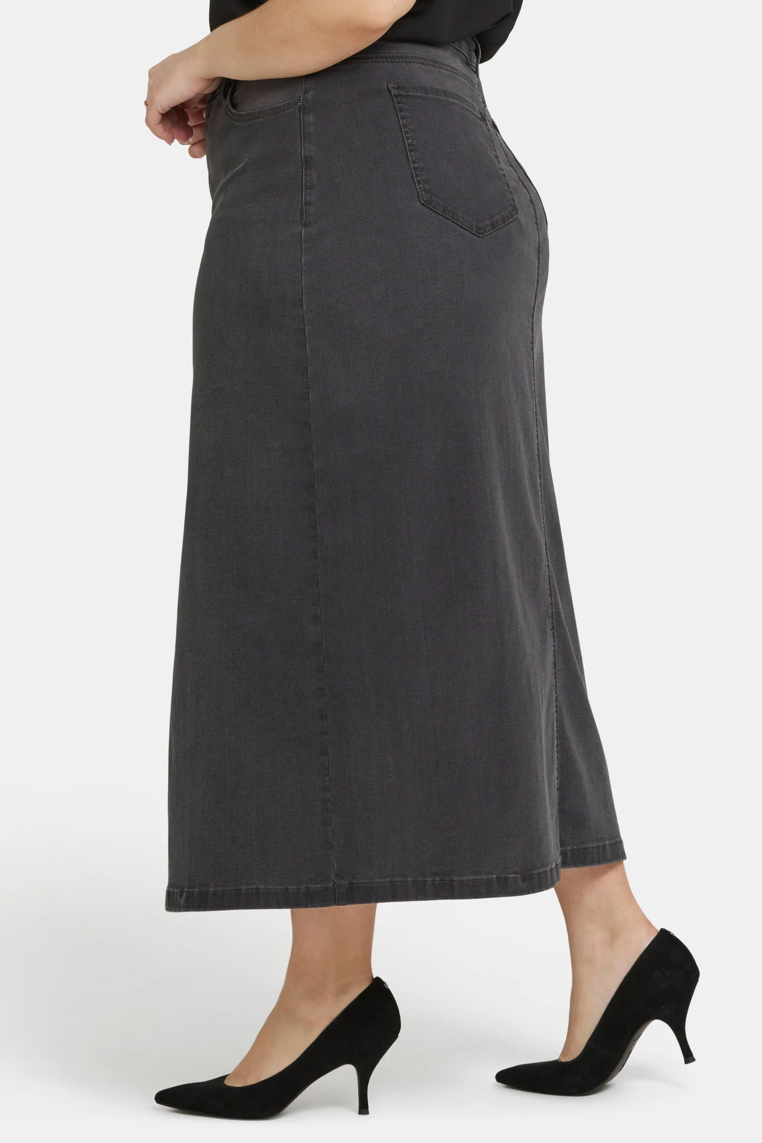 High Rise Long Skirt In Plus Size - Cloud Stone - Image 3