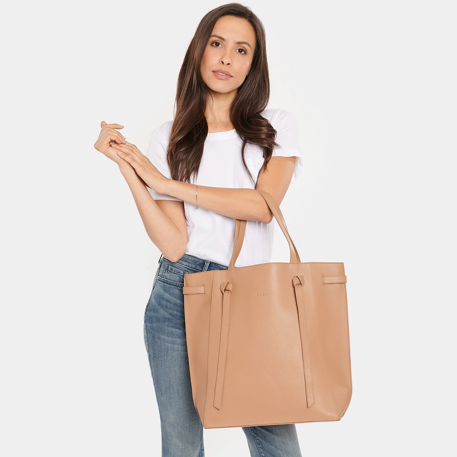 Large Leather Tote Bag - Medium Brown - Image 7