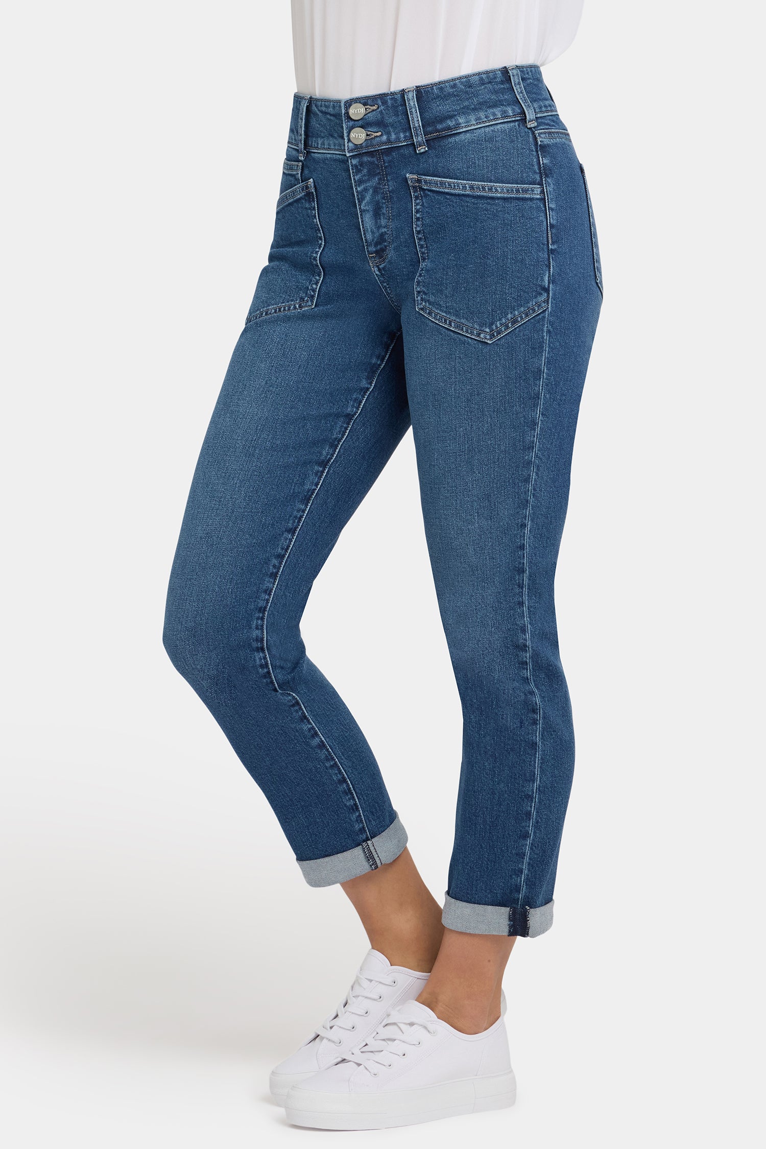 Margot Girlfriend Jeans In Petite - Lake Notre-Dame - Image 4