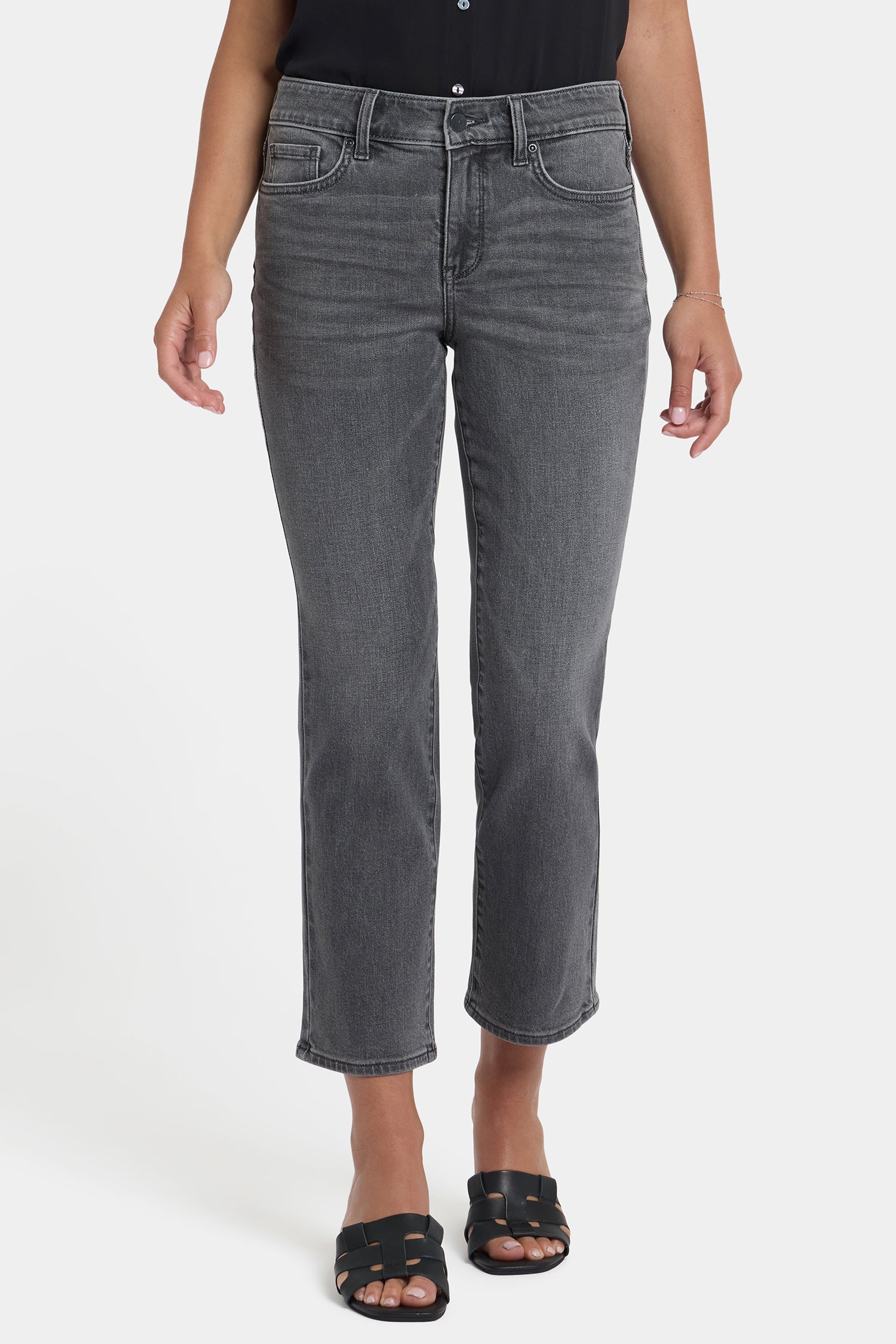 Marilyn Straight Ankle Jeans - Dusty Ash - Image 4