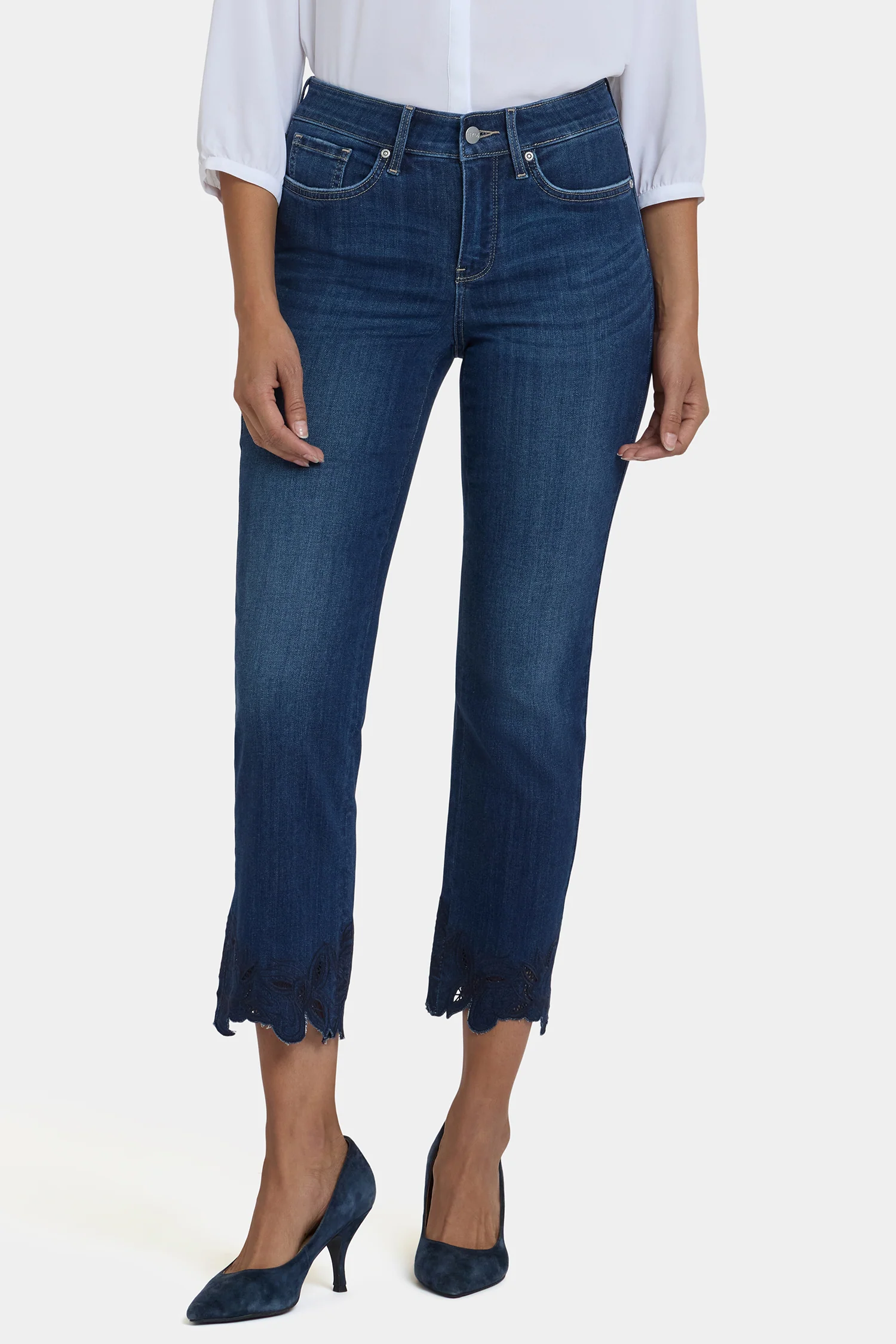 Marilyn Straight Ankle Jeans In Petite - Wonderland - Image 4