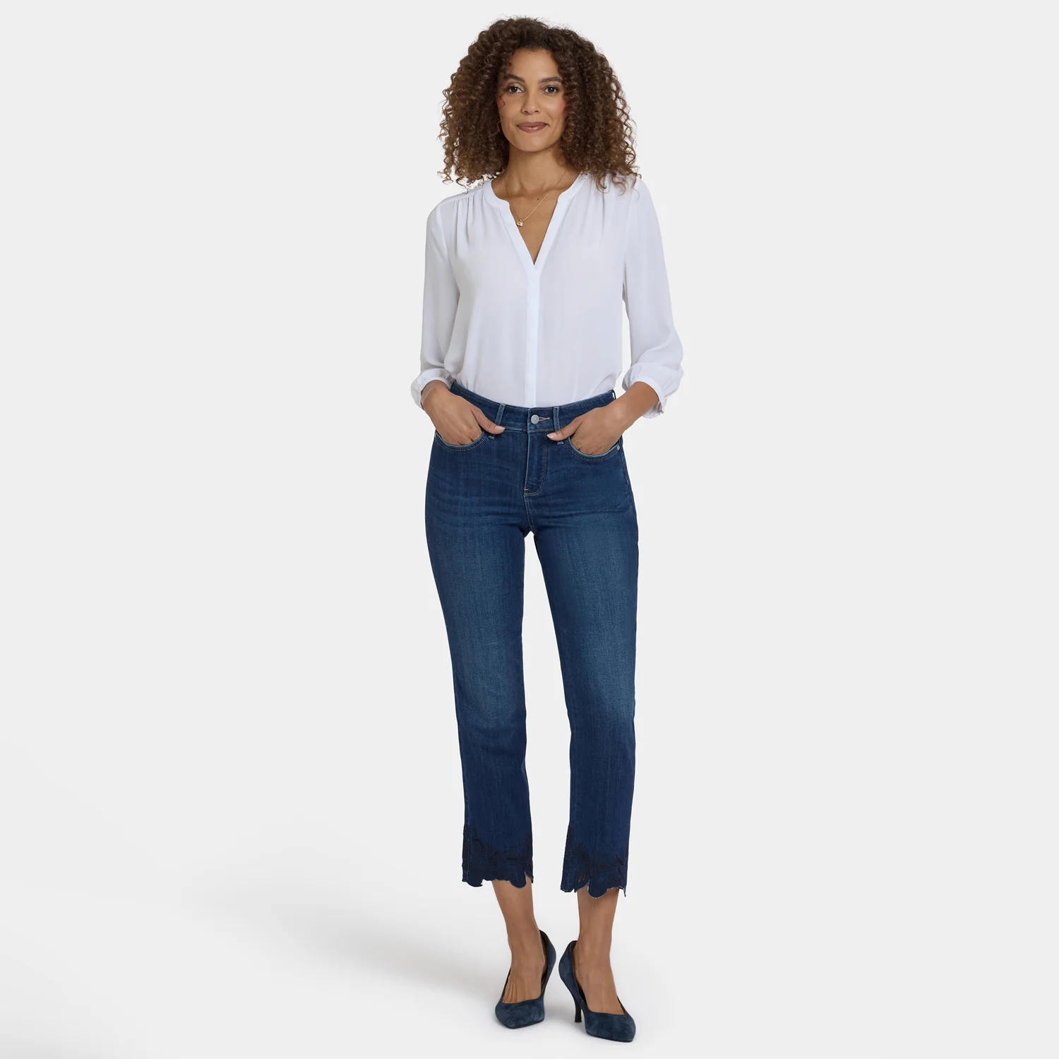 Marilyn Straight Ankle Jeans In Petite - Wonderland - Image 6
