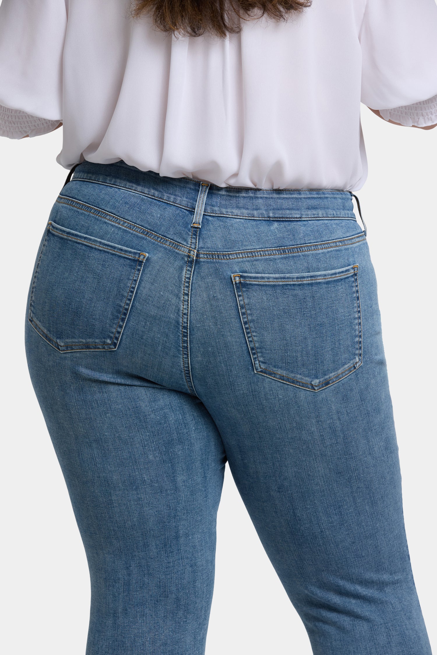 Marilyn Straight Ankle Jeans In Plus Size - Minorca Isle - Image 5