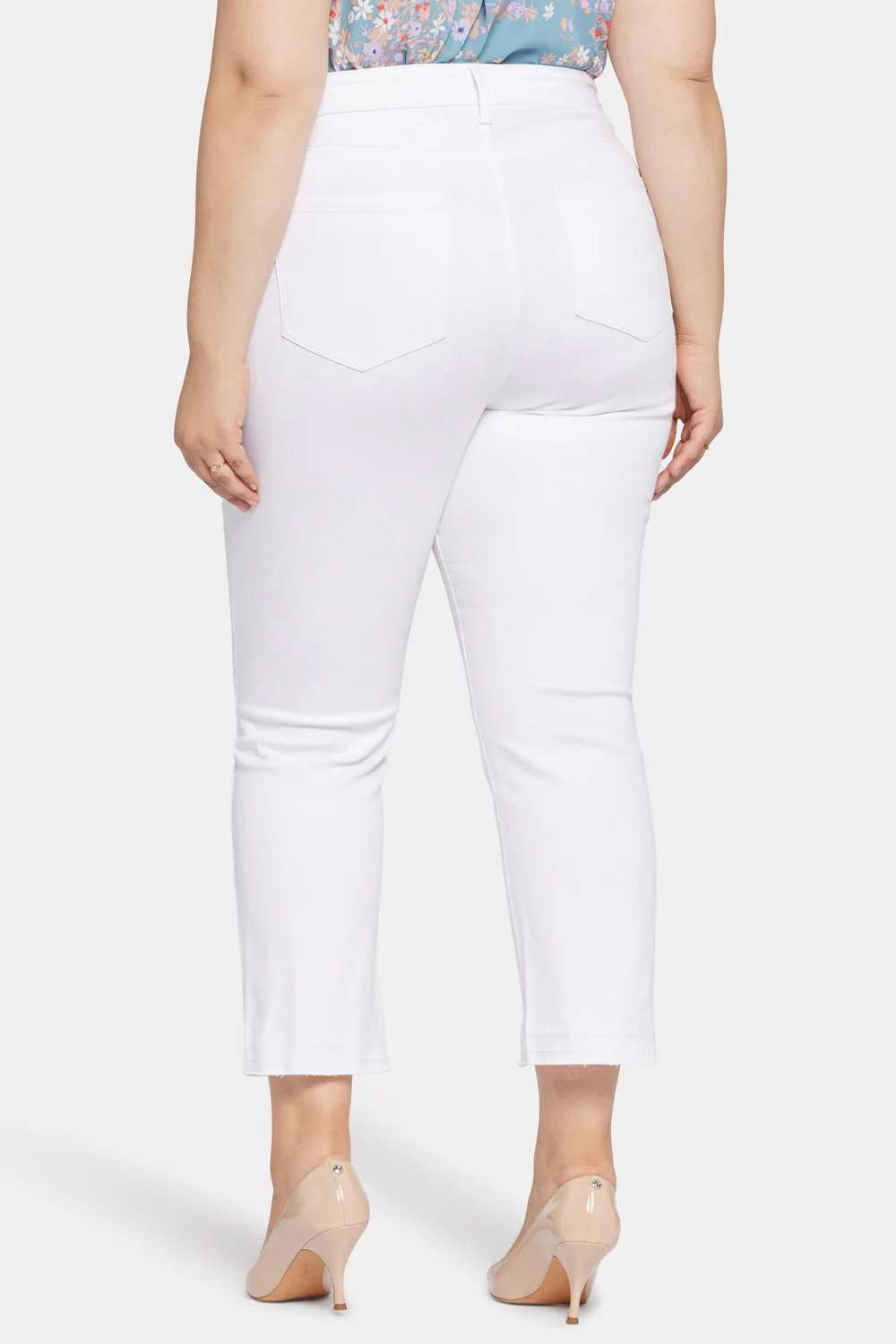 Marilyn Straight Ankle Jeans In Plus Size - Optic White - Image 2