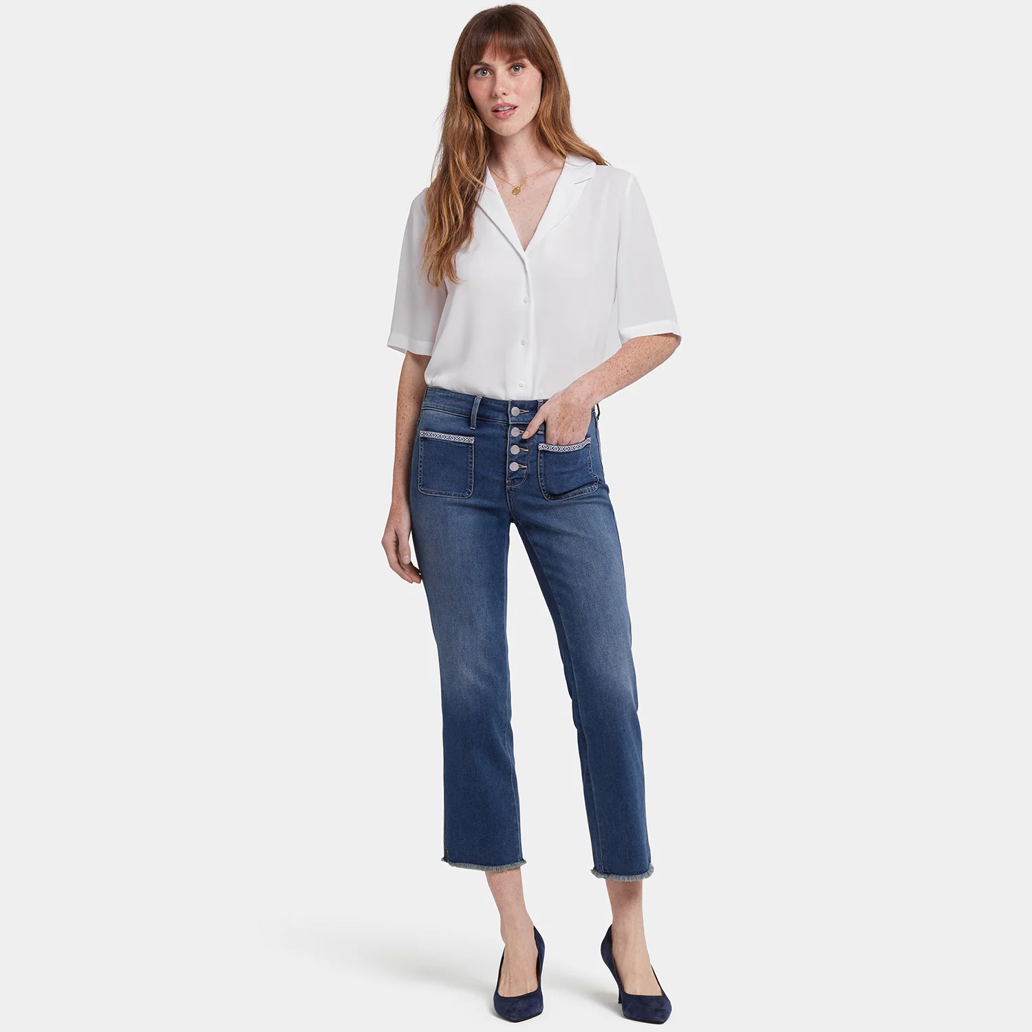 Marilyn Straight Ankle Jeans - Valencia Surf - Image 8
