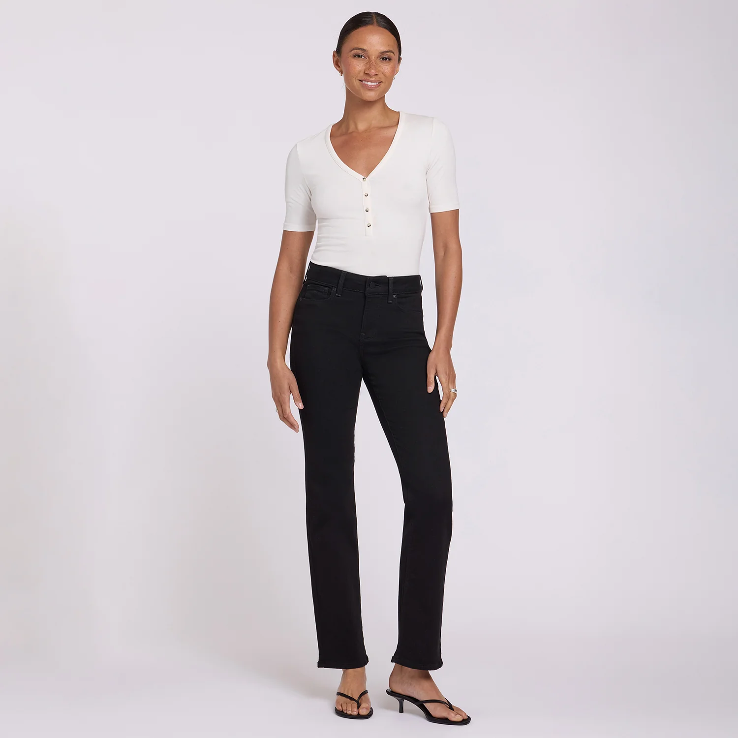 Marilyn Straight Jeans - Black - Image 9