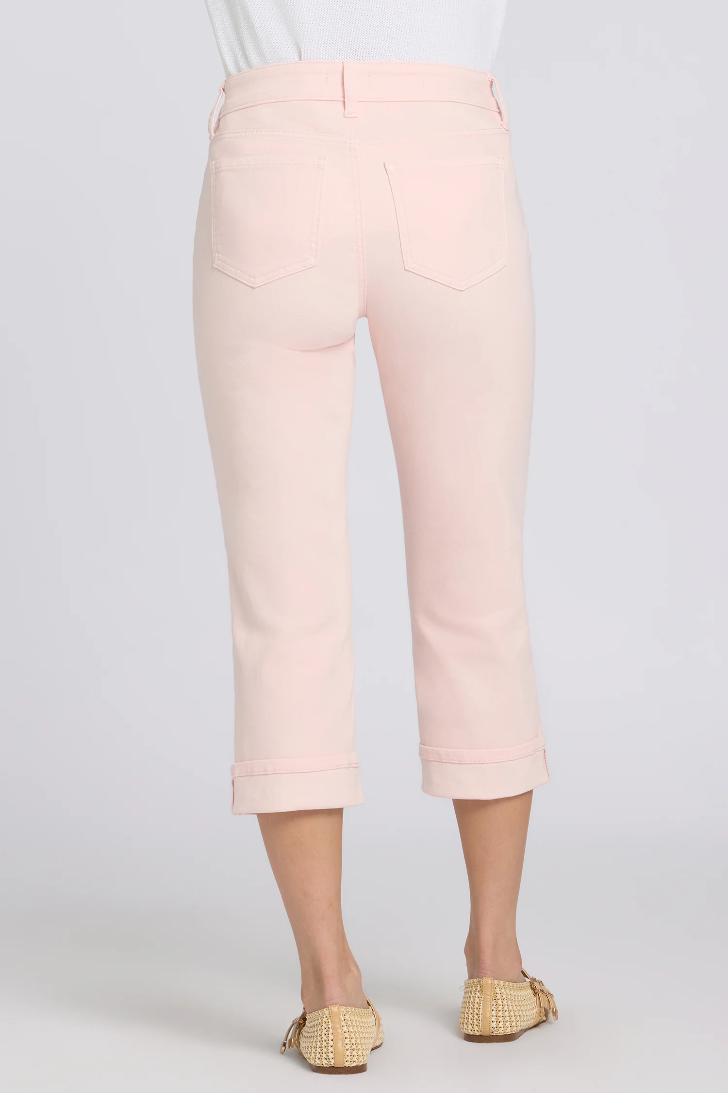 Marilyn Straight Crop Jeans In Petite - Pink Dogwood - Image 3