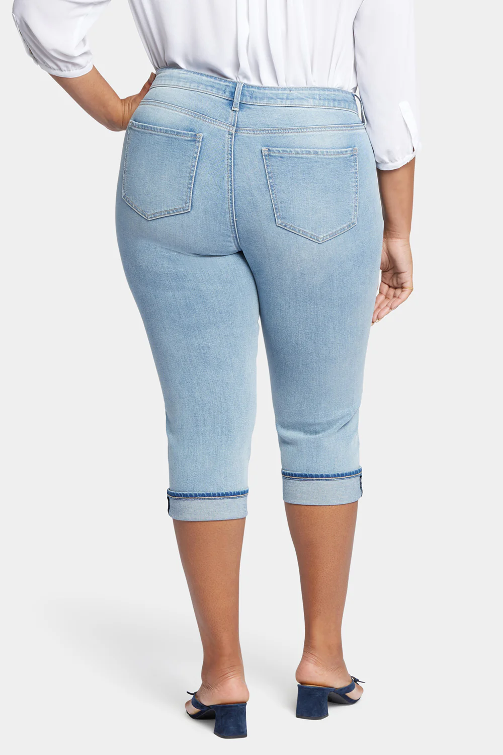 Marilyn Straight Crop Jeans In Plus Size - Afterglow - Image 2