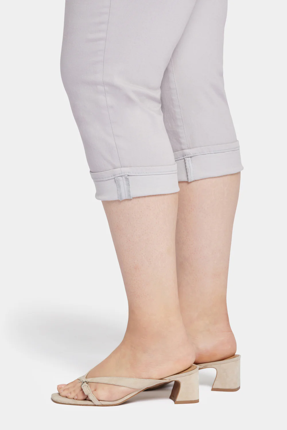 Marilyn Straight Crop Jeans In Plus Size - Pearl Grey - Image 6