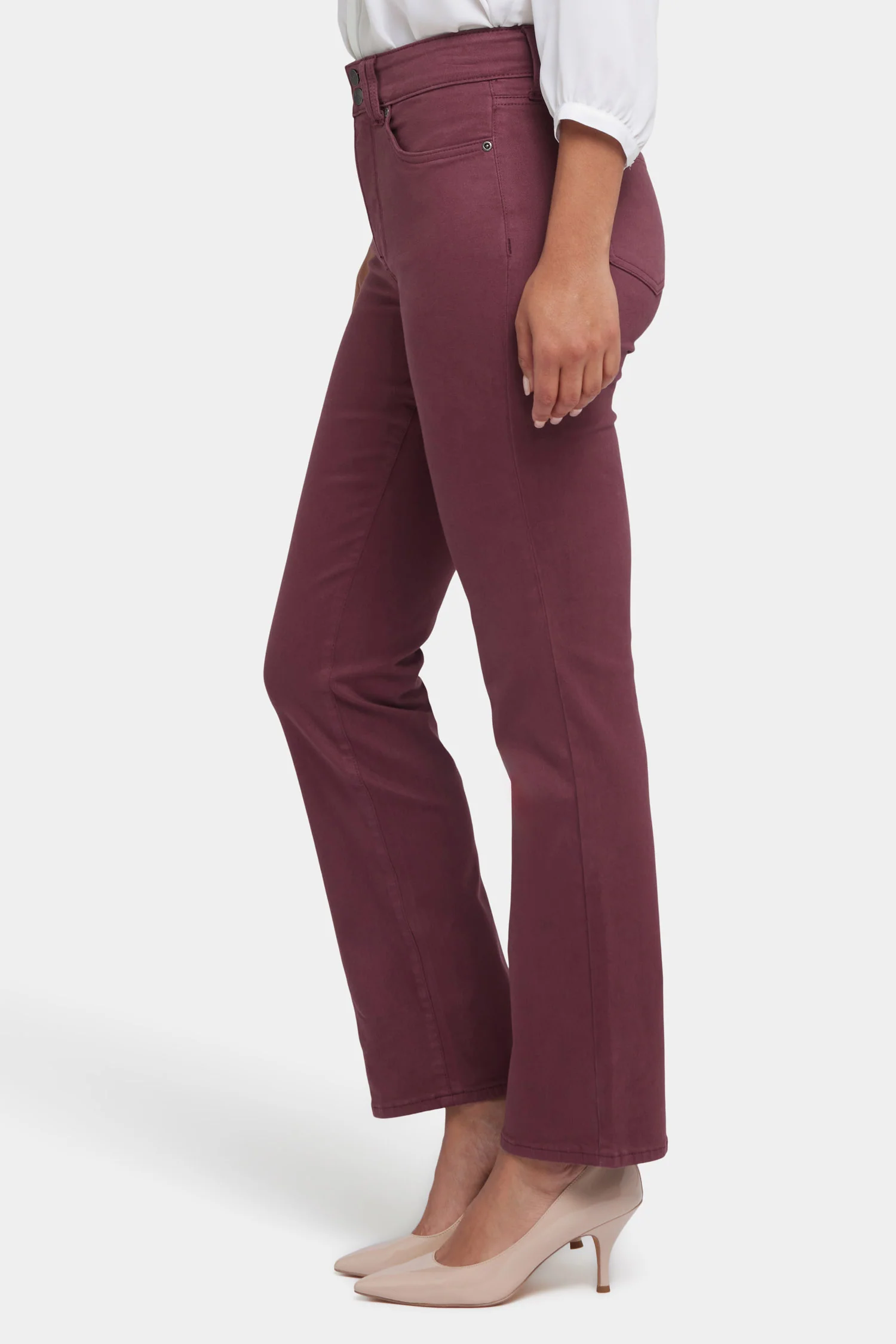Marilyn Straight Jeans - Dark Cherry - Image 3