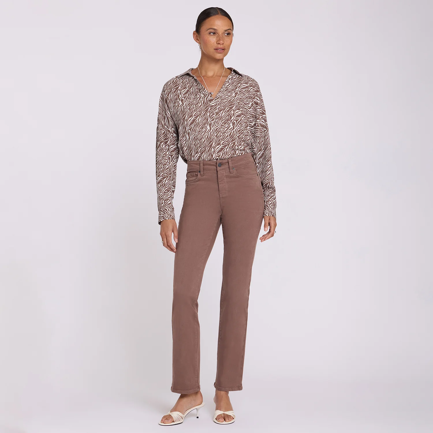 Marilyn Straight Jeans - Deep Taupe - Image 6