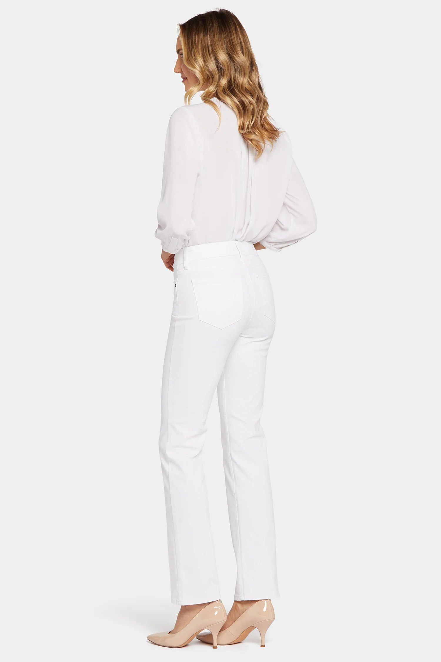 Marilyn Straight Jeans In Long Inseam - Optic White - Image 6