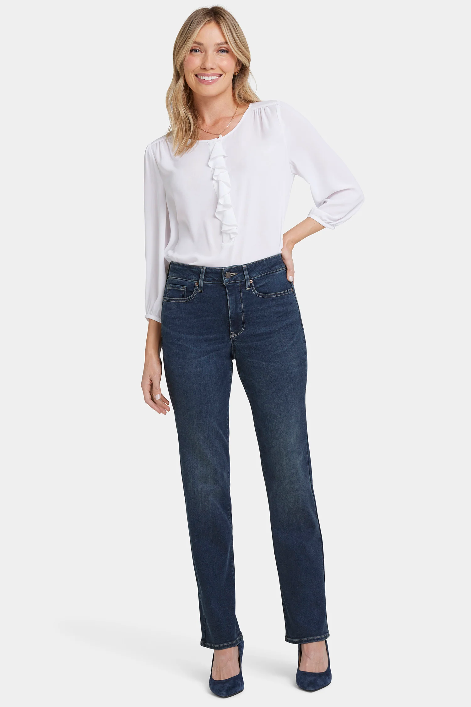 Marilyn Straight Jeans In Long Inseam - Presley - Image 4