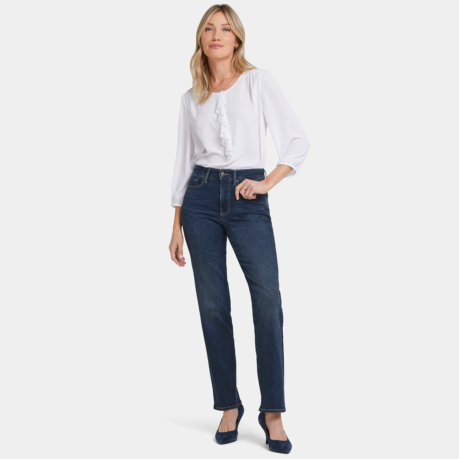 Marilyn Straight Jeans In Long Inseam - Presley - Image 7
