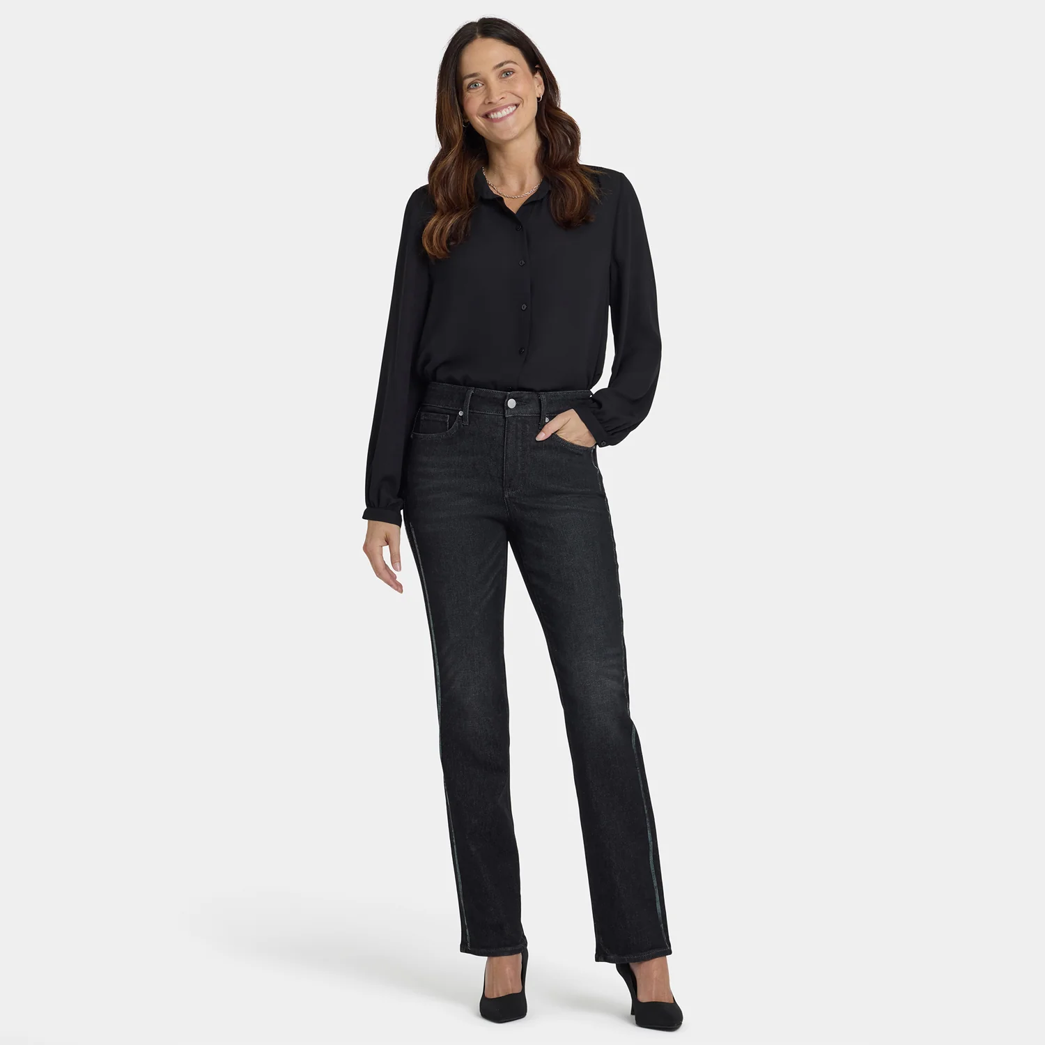 Marilyn Straight Jeans In Petite - French Nightfall - Image 6