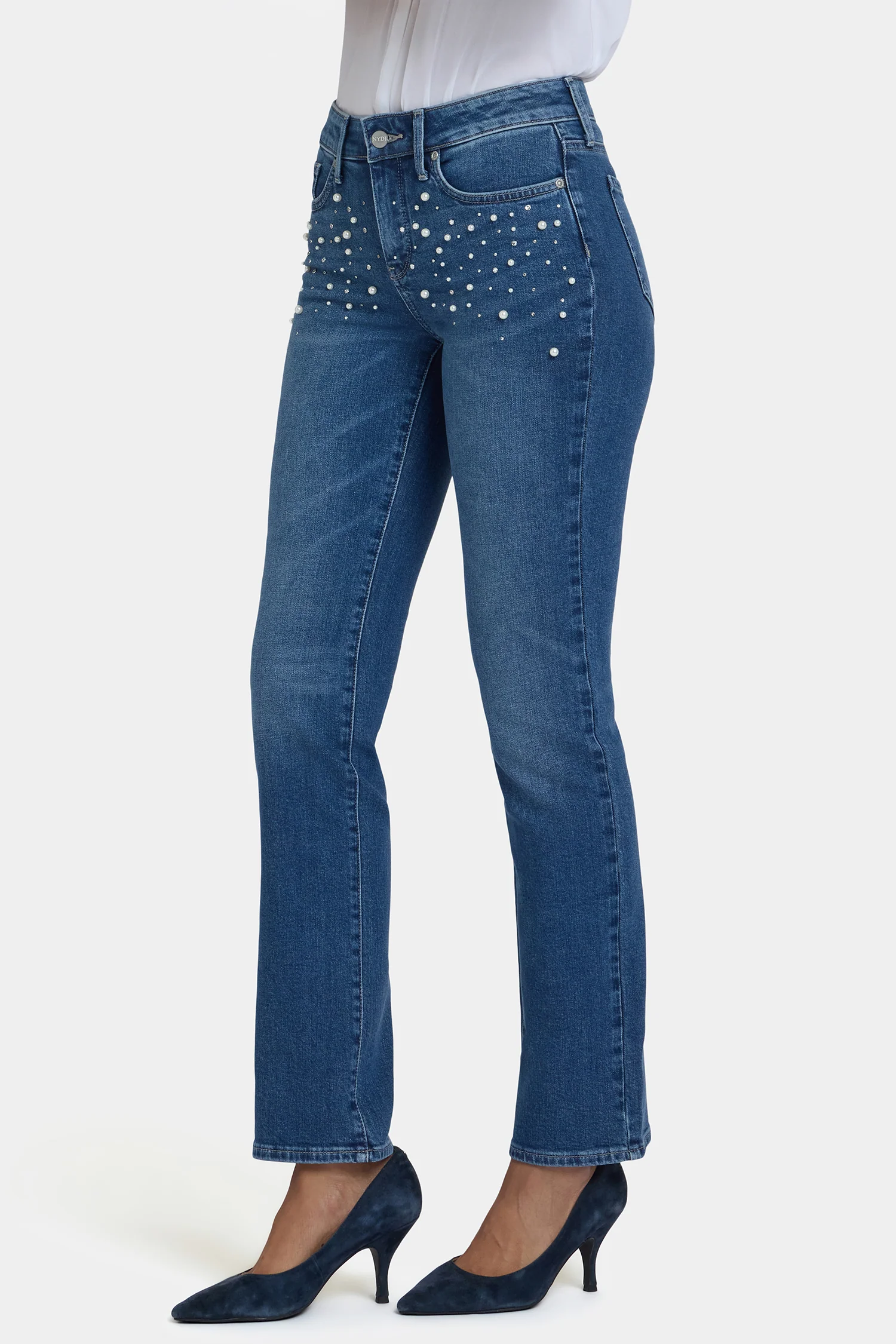 Marilyn Straight Jeans In Petite - Lake Notre-Dame - Image 3