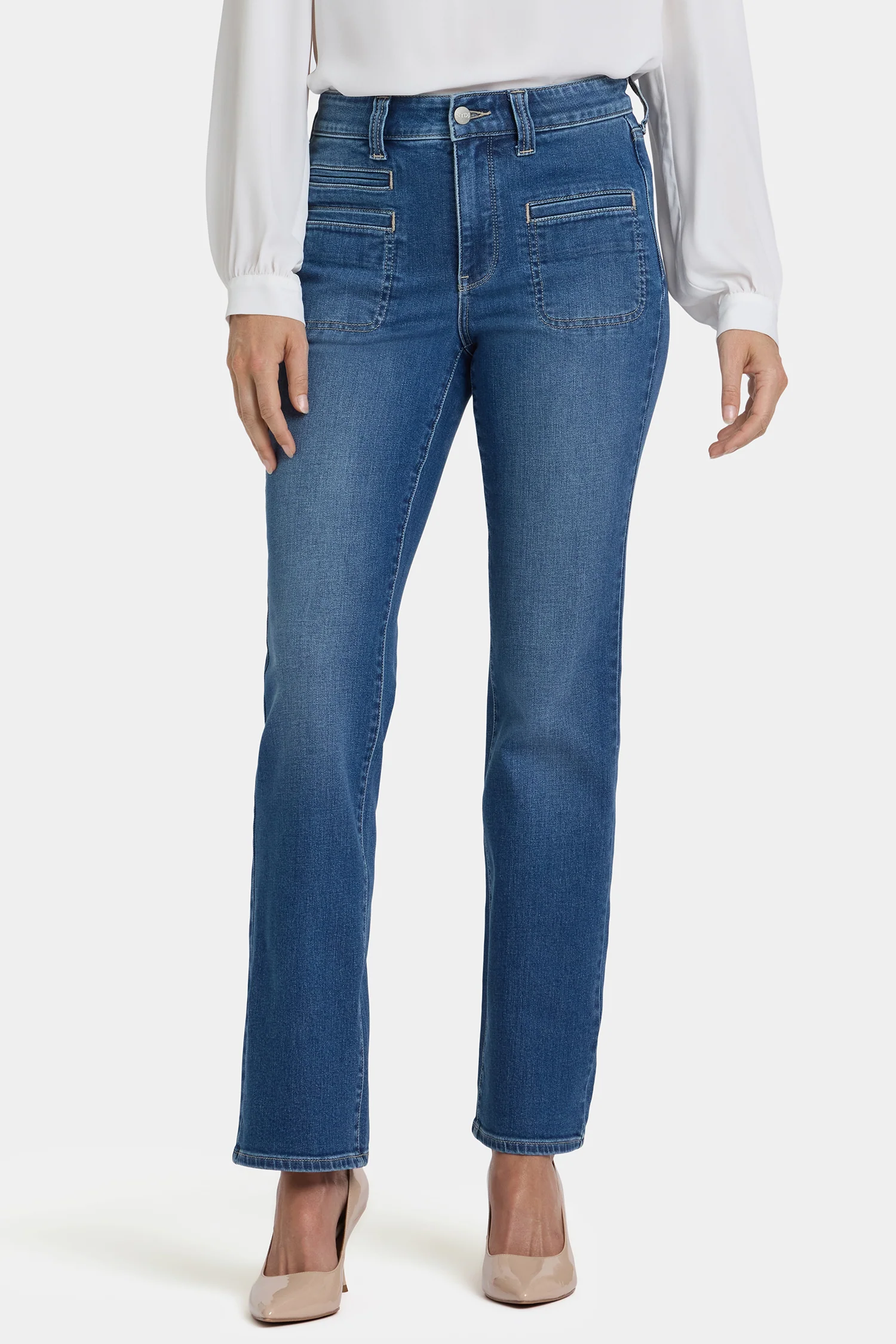 Marilyn Straight Jeans In Petite - Romantic Indigo - Image 5