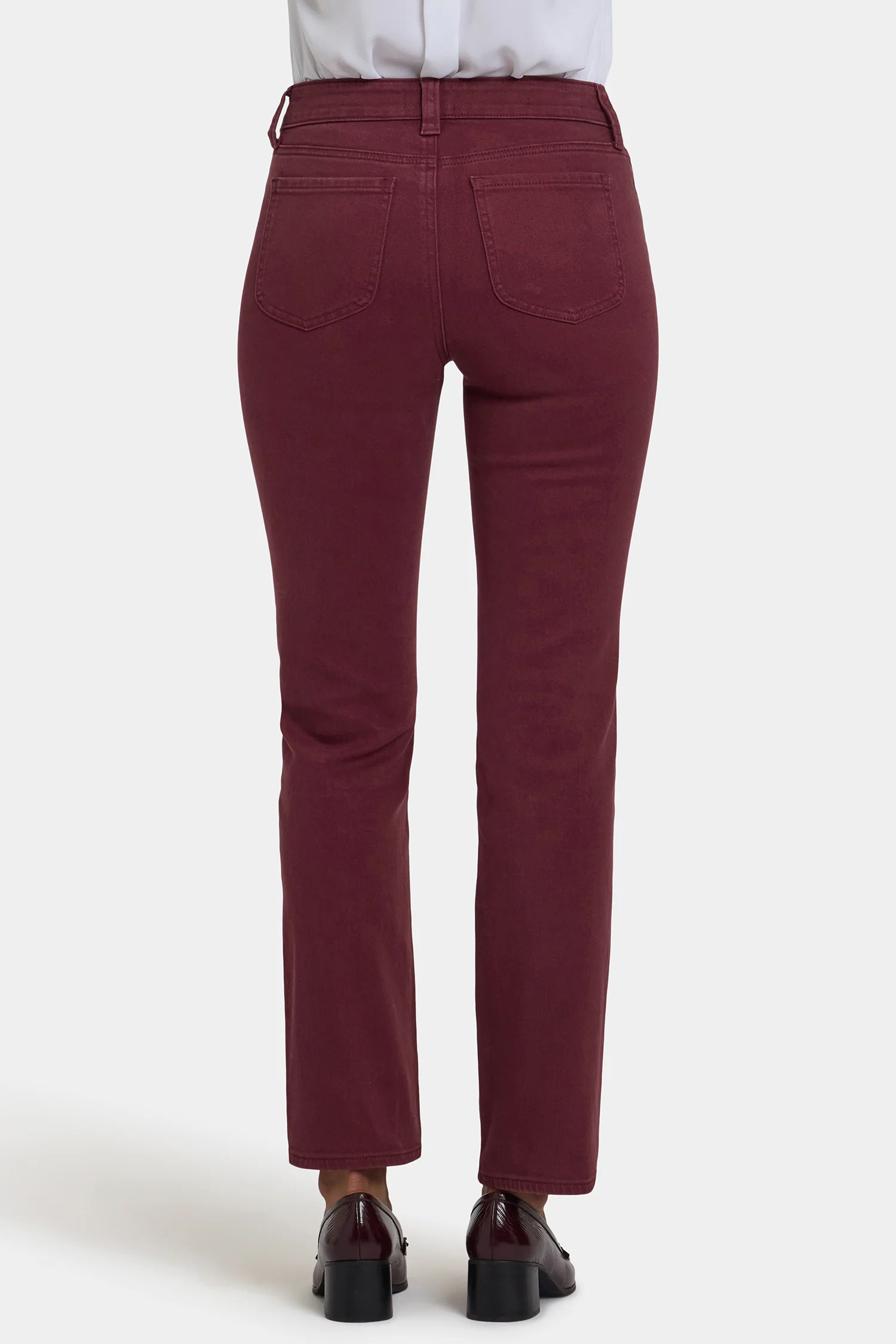 Marilyn Straight Jeans In Petite - Sienna Red - Image 3