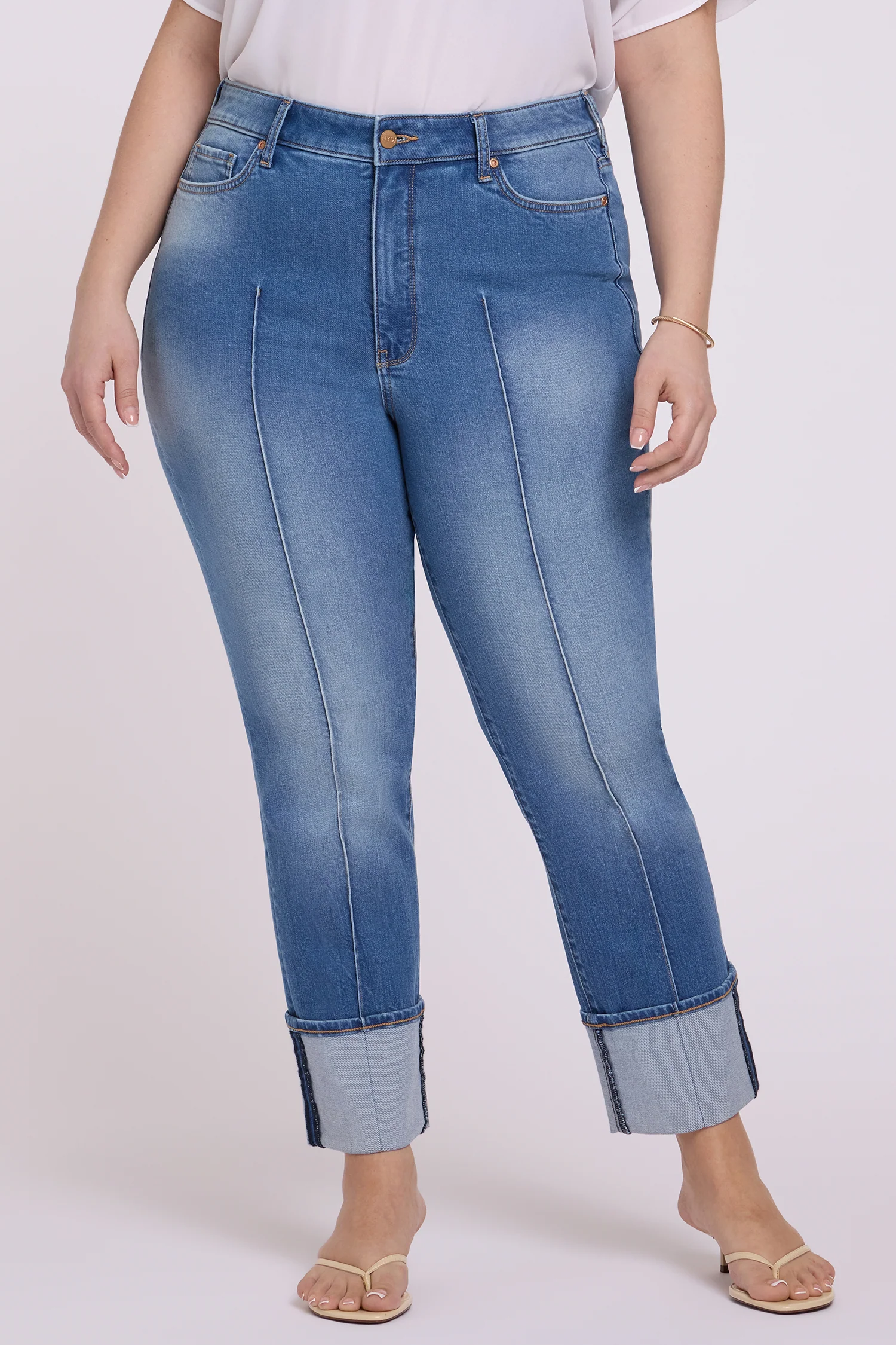 Marilyn Straight Jeans In Plus Size - Pacifica - Image 4