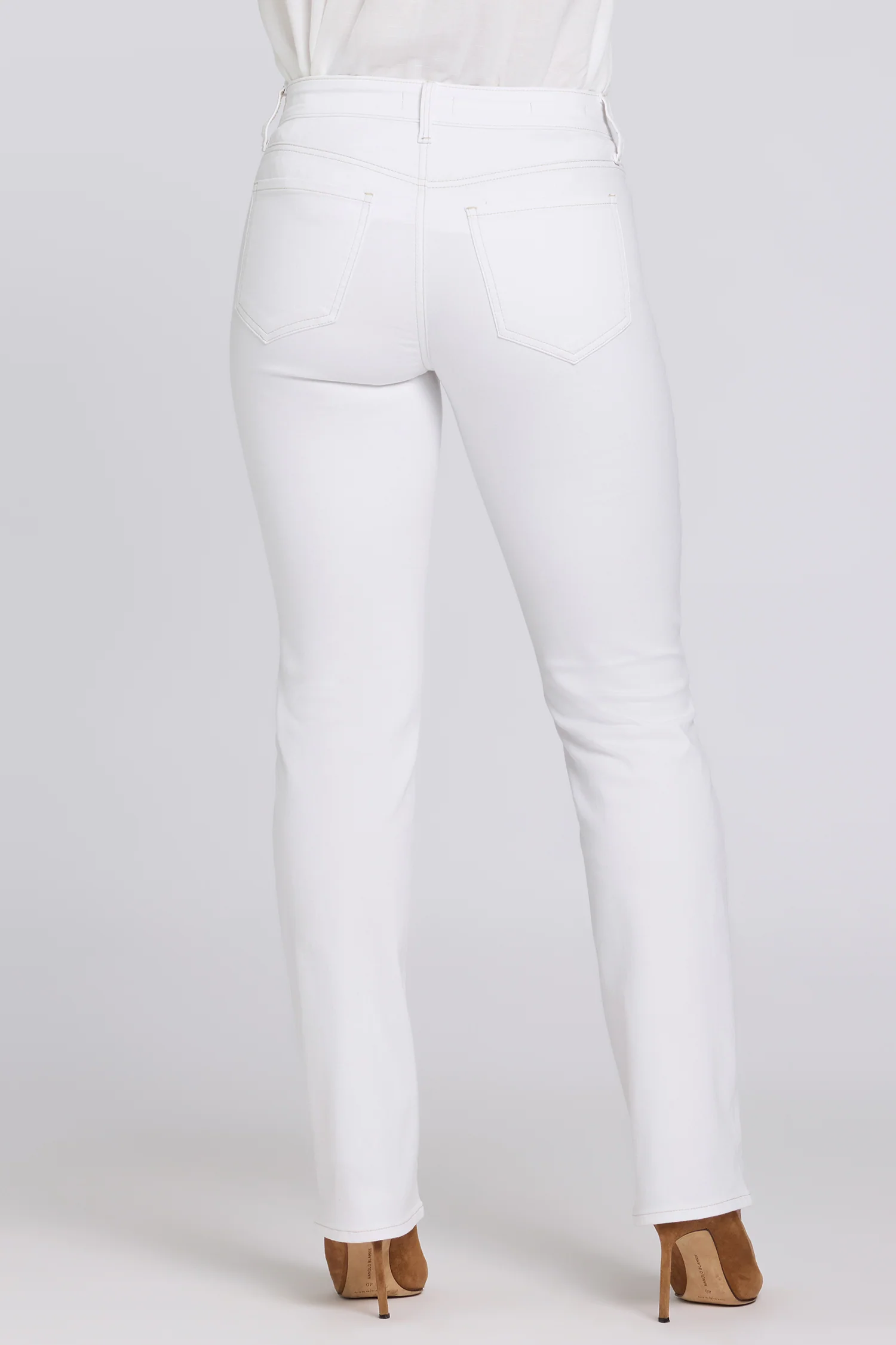 Marilyn Straight Jeans In Tall - Optic White - Image 3